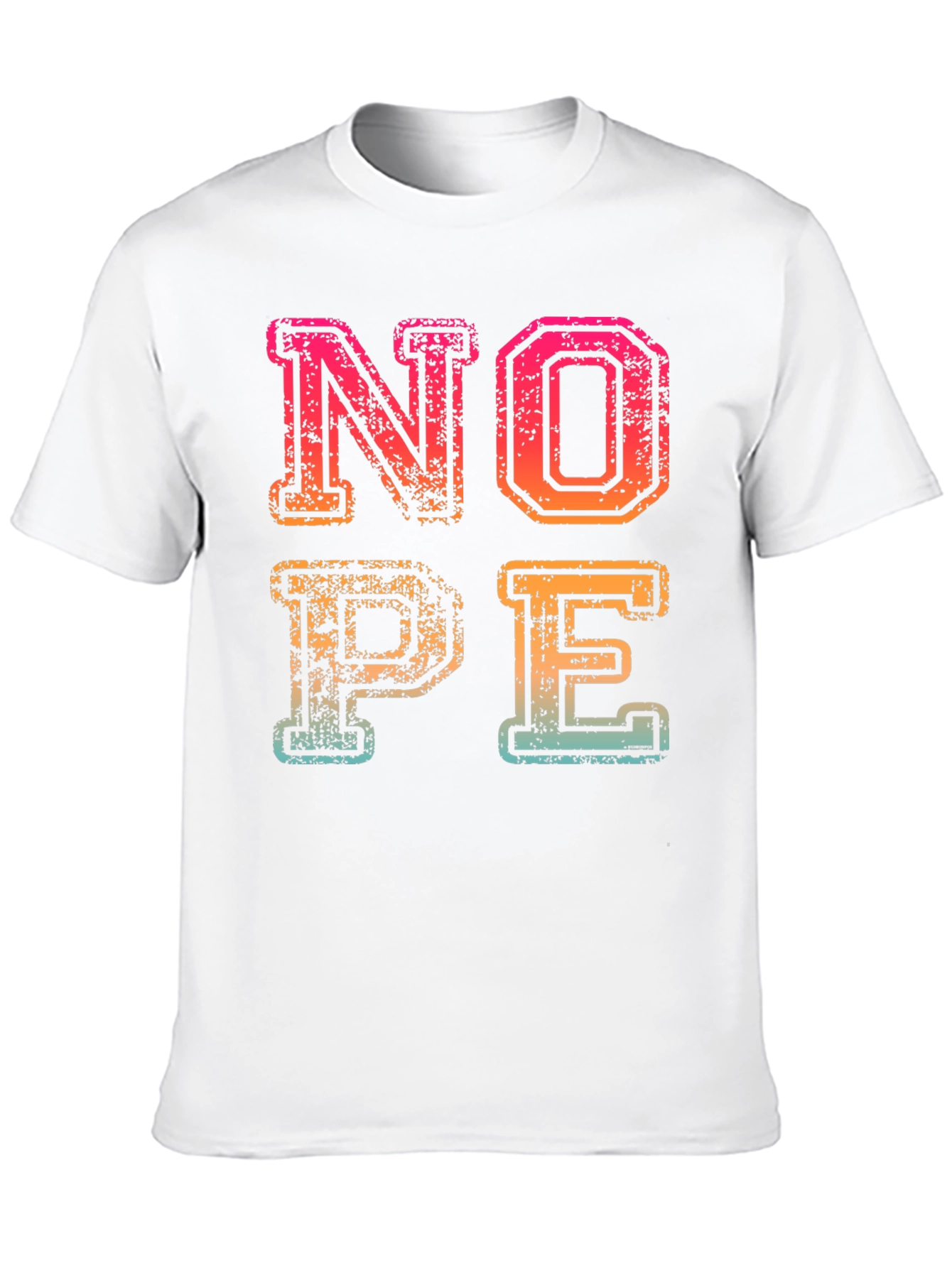 Retro NOPE Graphic Tee - Casual Cotton T-Shirt
