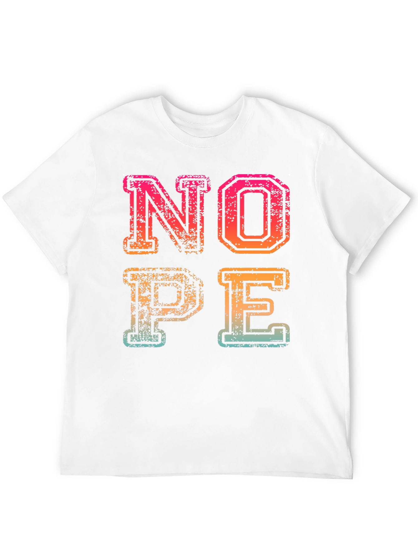 Retro NOPE Graphic Tee - Casual Cotton T-Shirt