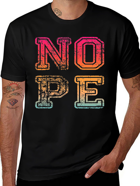 Retro NOPE Graphic Tee - Casual Cotton T-Shirt