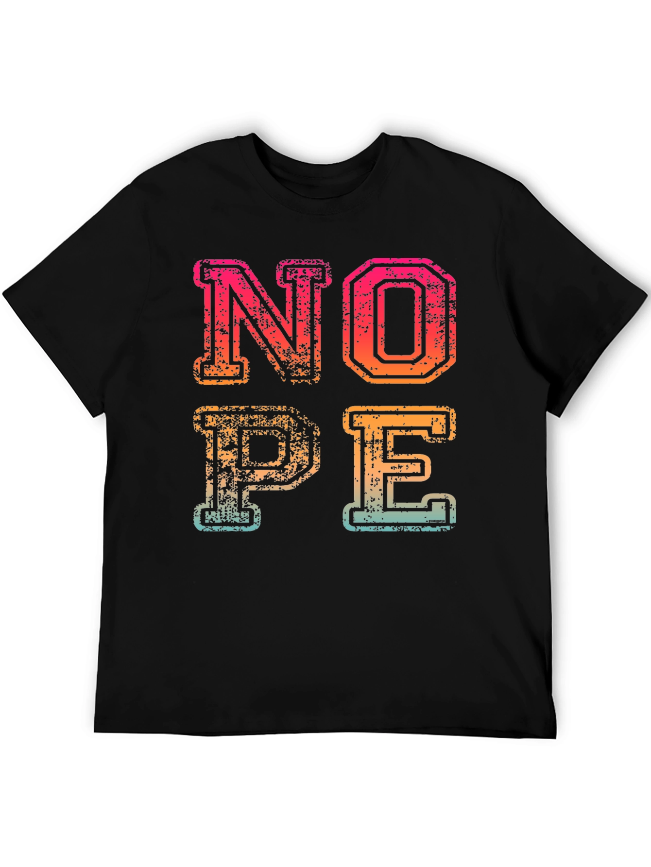 Retro NOPE Graphic Tee - Casual Cotton T-Shirt