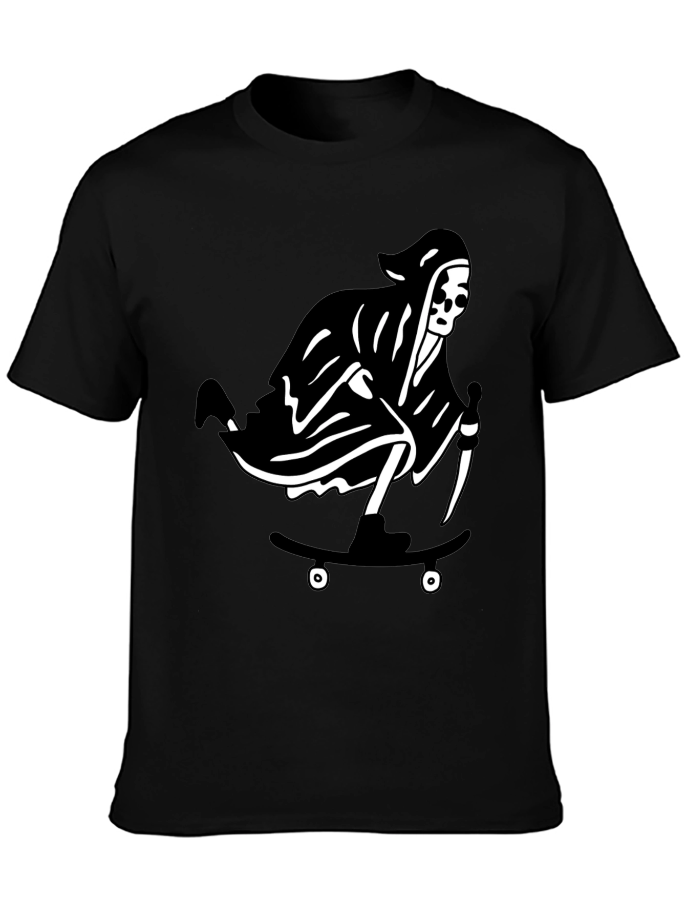 Grim Reaper Skateboard Graphic T-Shirt