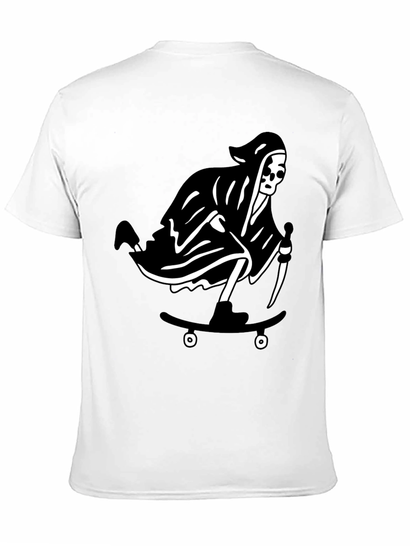 Grim Reaper Skateboard Graphic T-Shirt