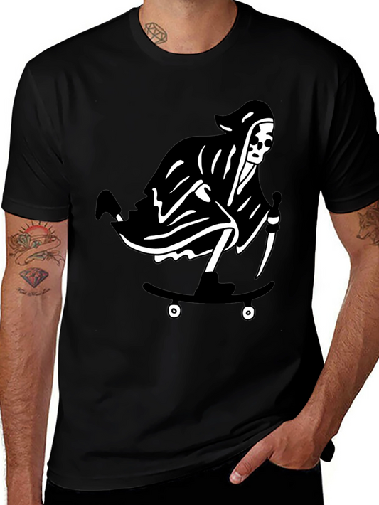 Grim Reaper Skateboard Graphic T-Shirt