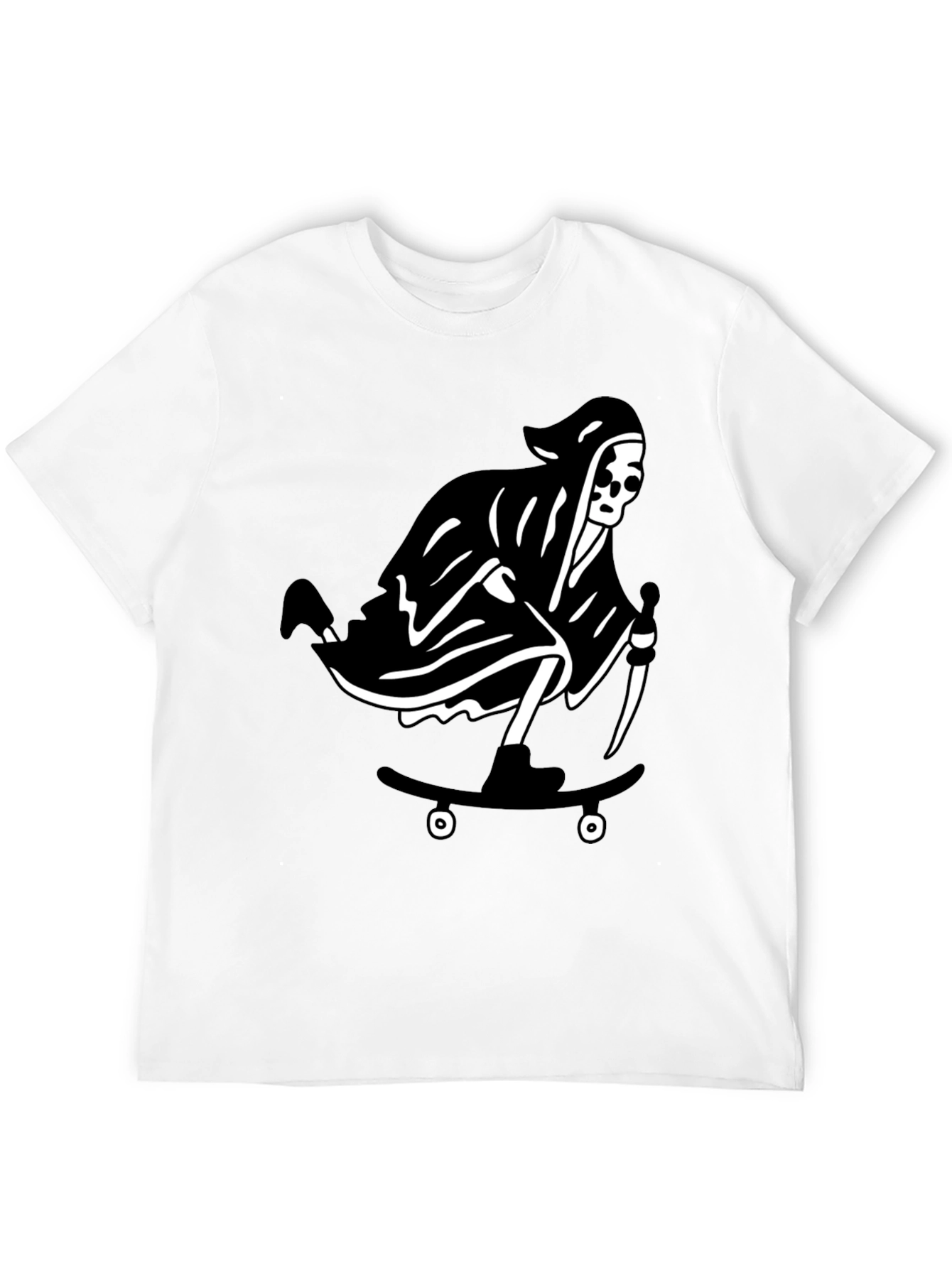 Grim Reaper Skateboard Graphic T-Shirt