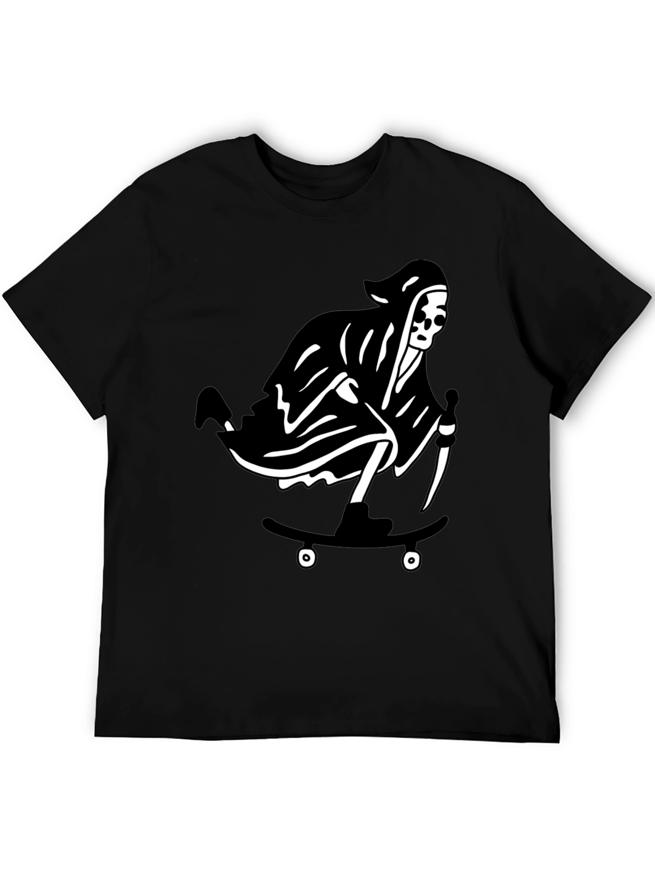 Grim Reaper Skateboard Graphic T-Shirt