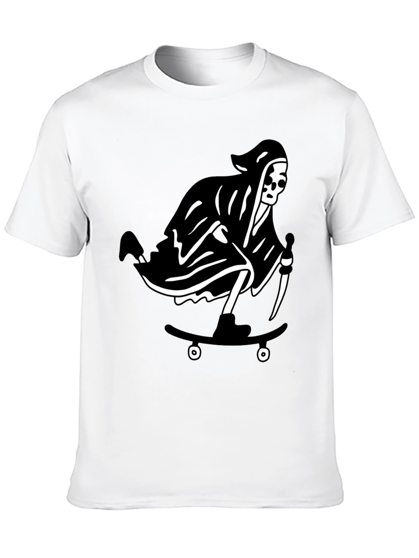 Grim Reaper Skateboard Graphic T-Shirt