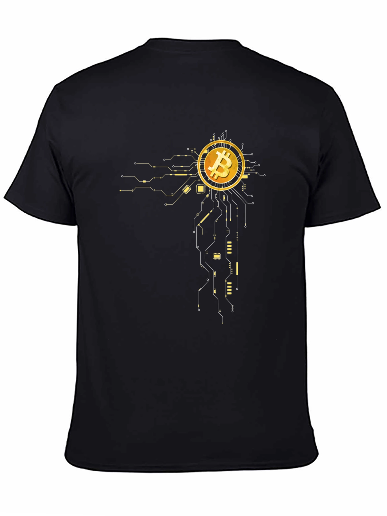 Bitcoin Circuit Design Black T-Shirt