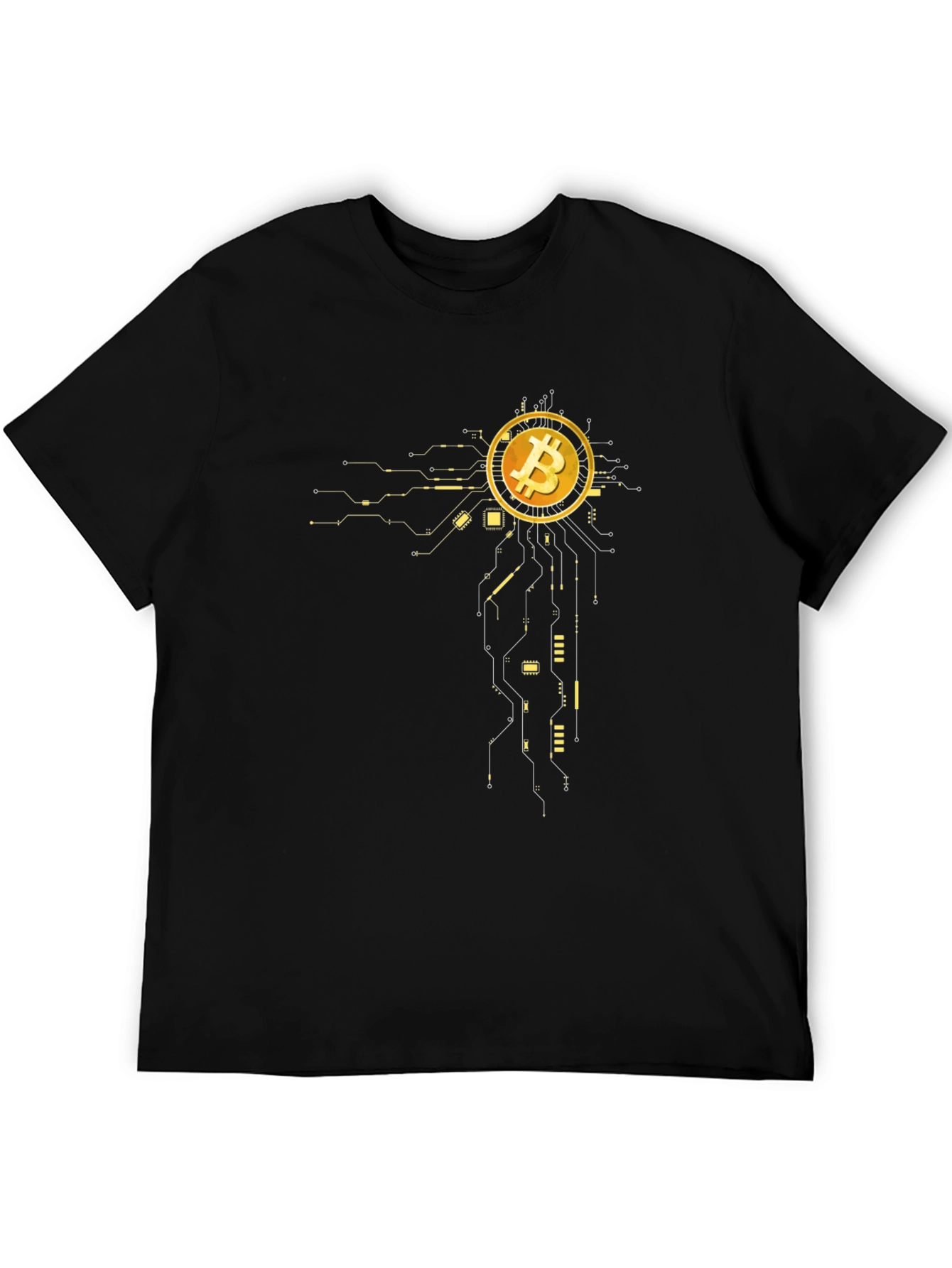 Bitcoin Circuit Design Black T-Shirt
