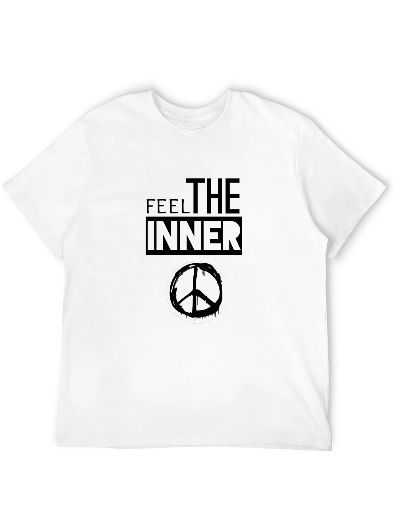 Feel the Inner Peace Black Graphic T-Shirt