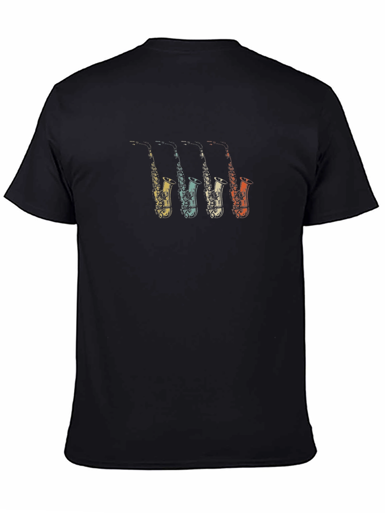 Retro Saxophone Graphic Tee - Classic Band Shirt