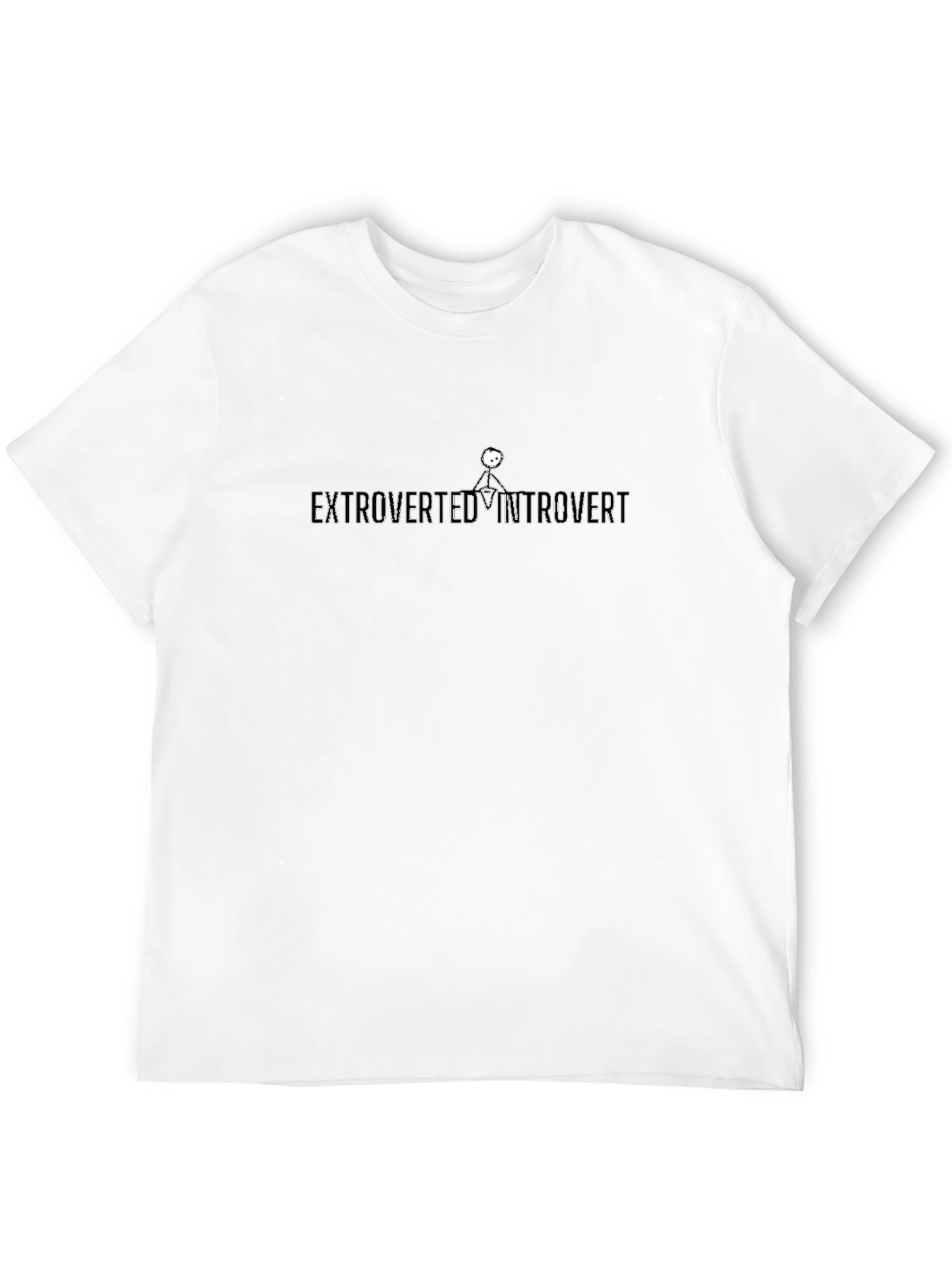 Extroverted Introvert Graphic Tee - Black
