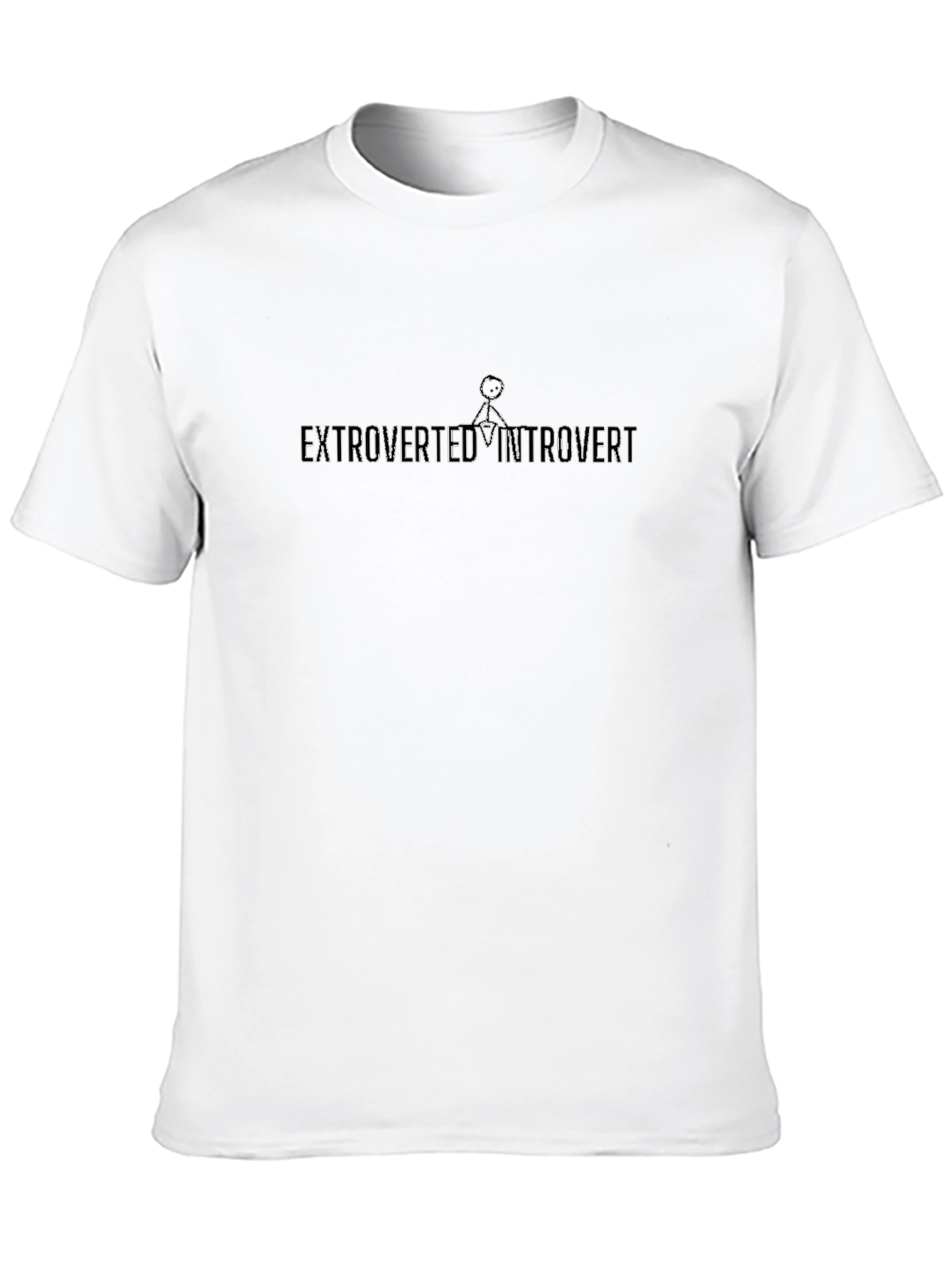 Extroverted Introvert Graphic Tee - Black