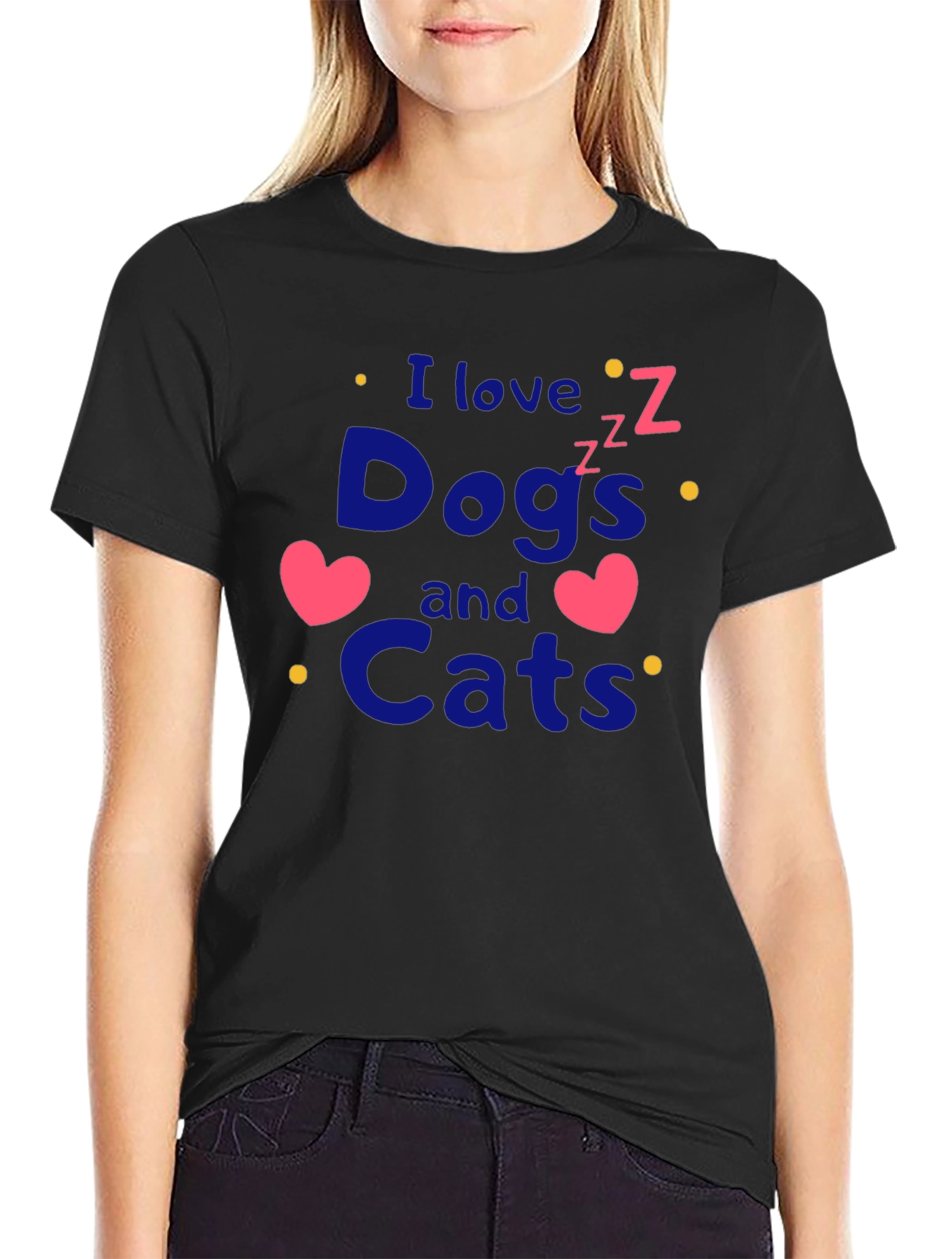 I Love Dogs and Cats Graphic Tee