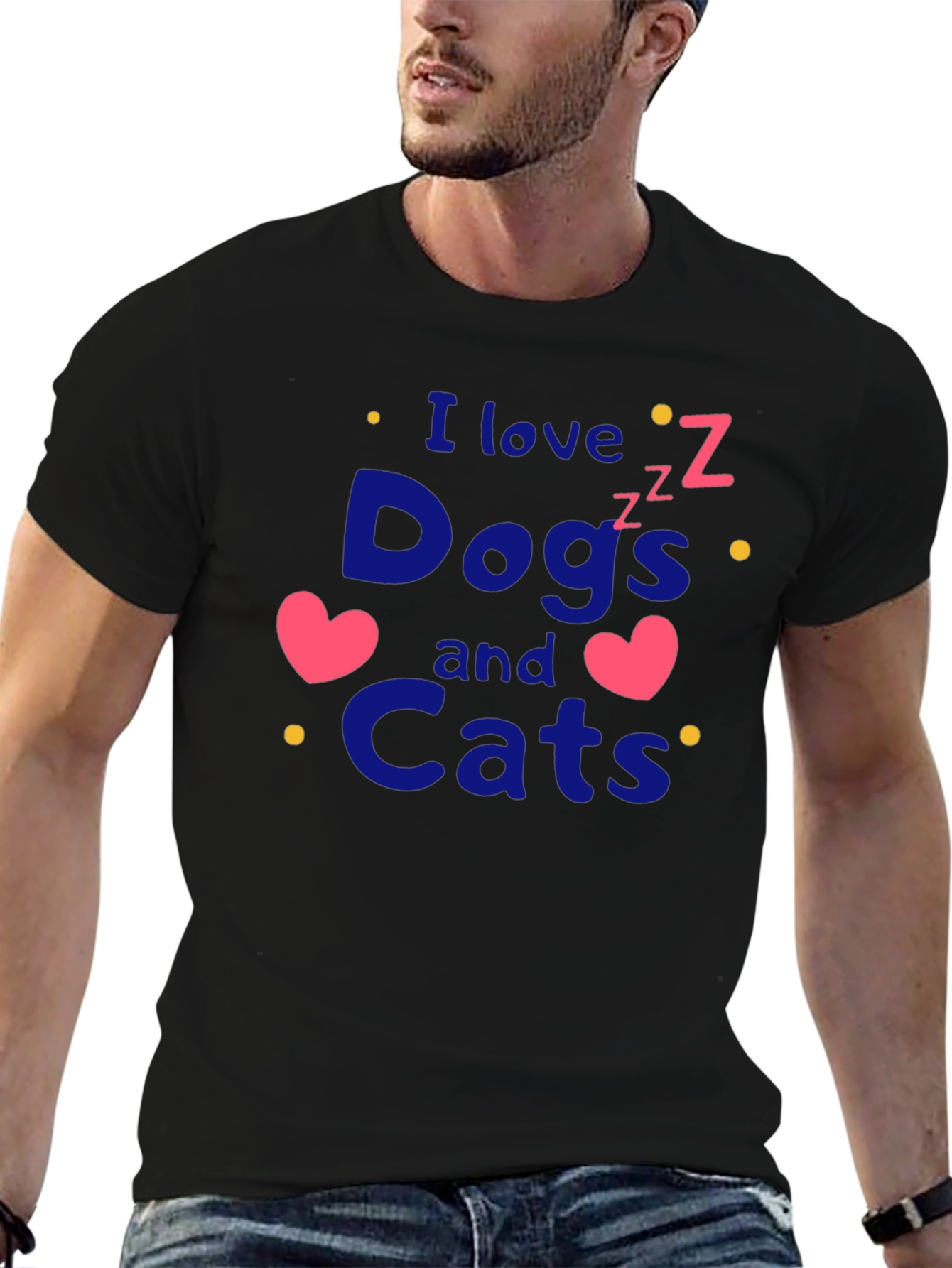 I Love Dogs and Cats Graphic Tee