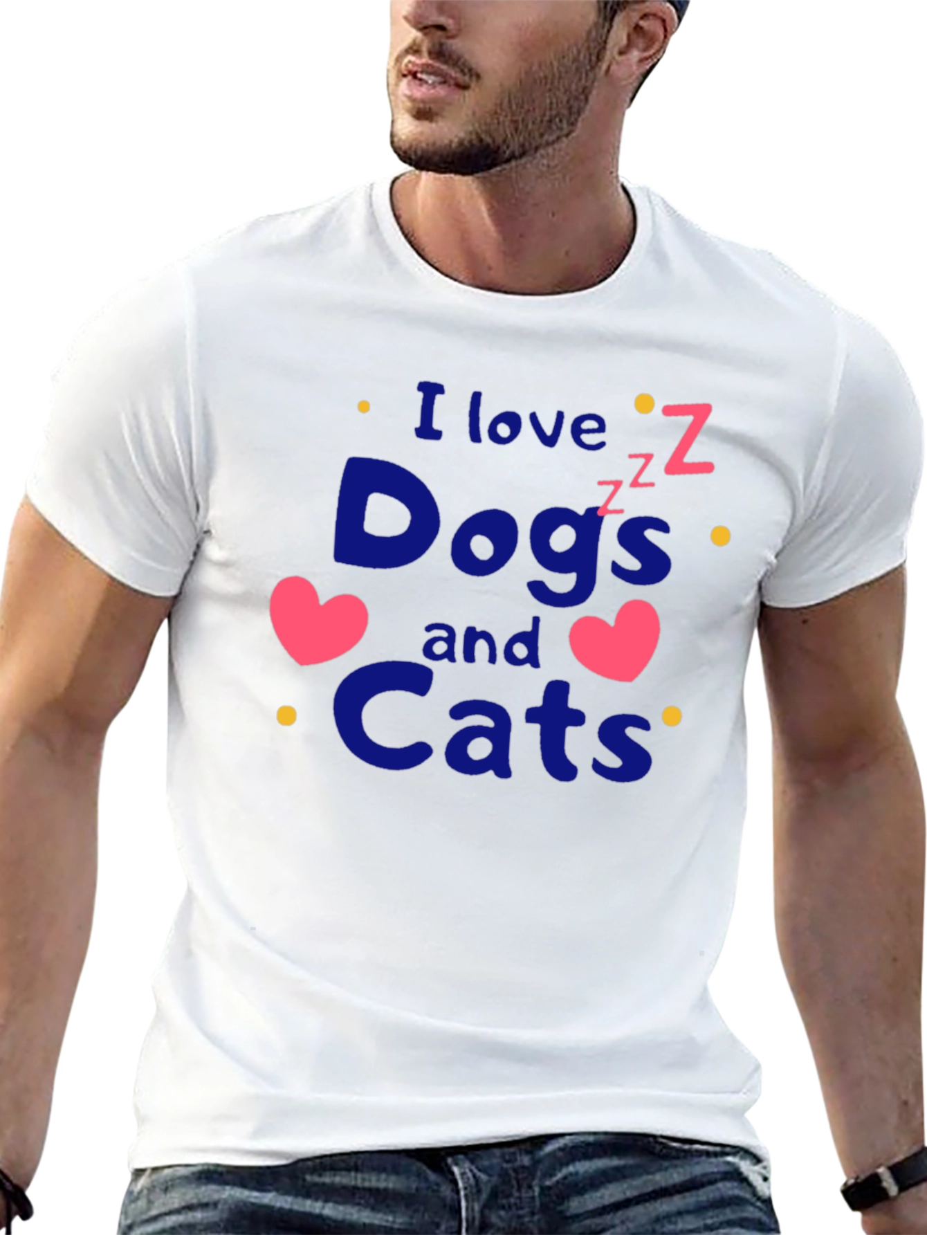 I Love Dogs and Cats Graphic Tee