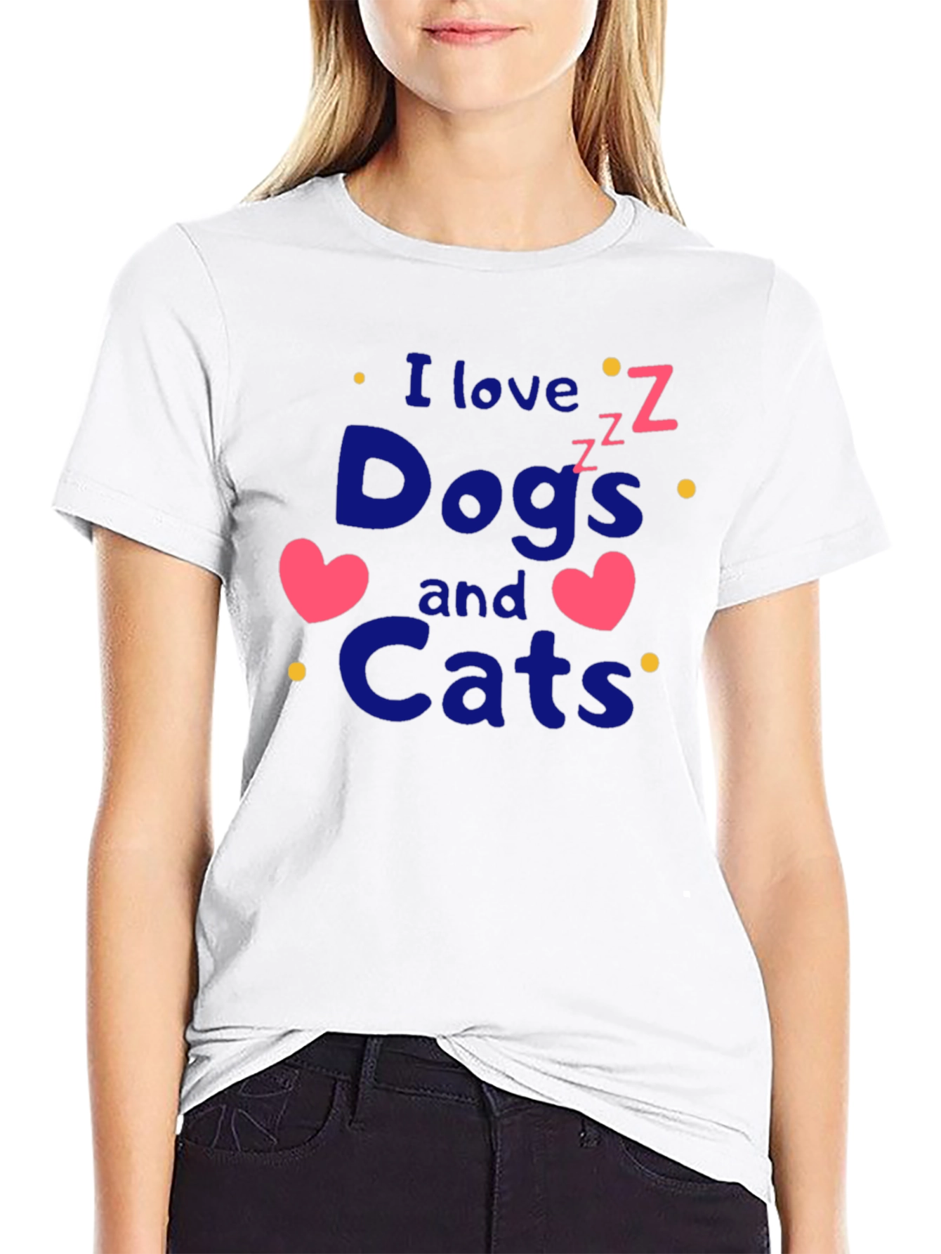I Love Dogs and Cats Graphic Tee