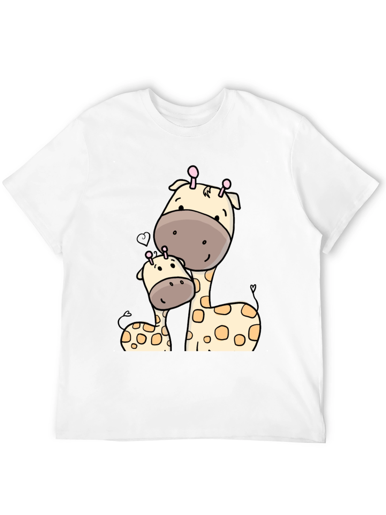 Cute Giraffe Mom and Baby Graphic T-Shirt