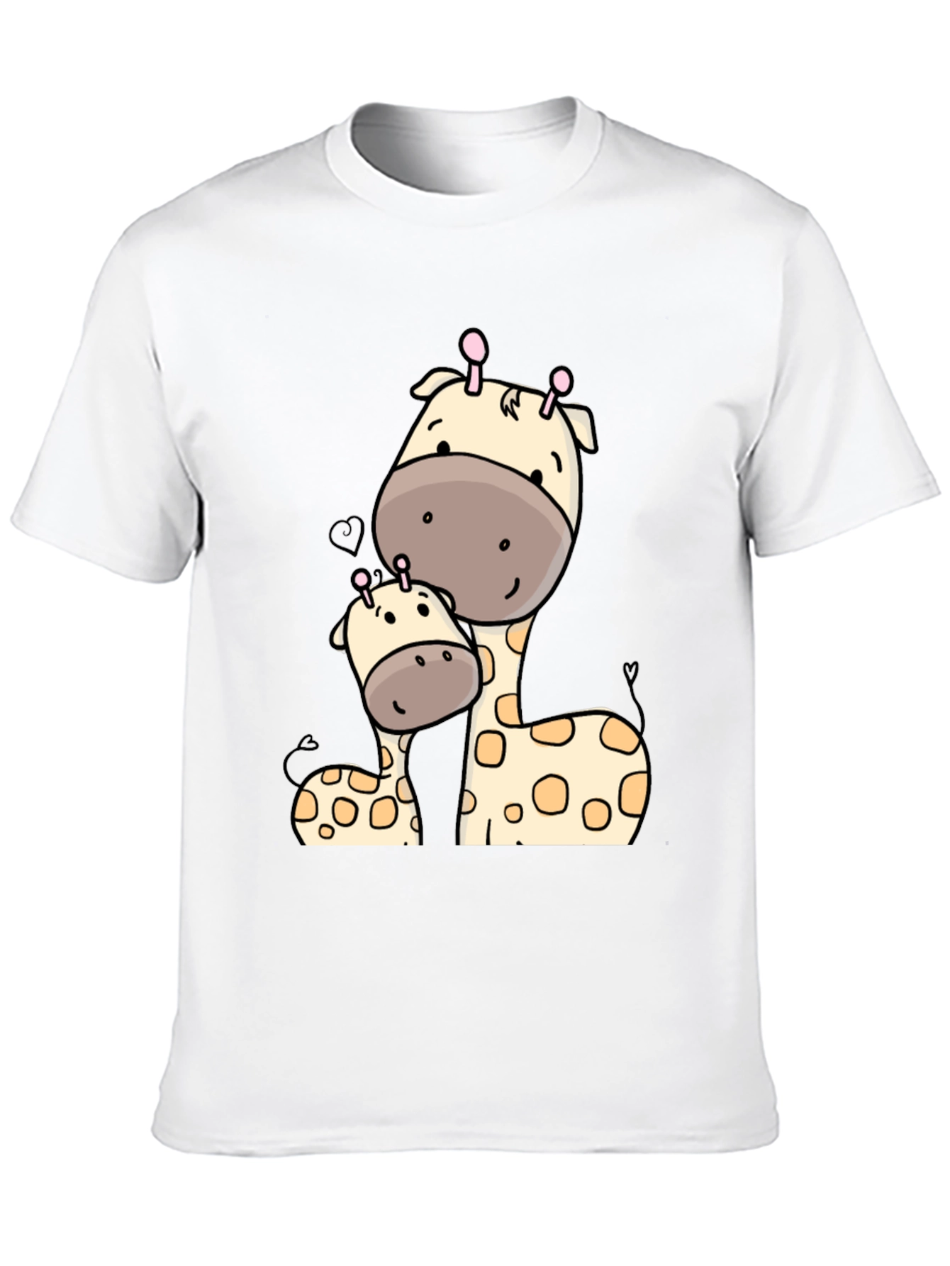 Cute Giraffe Mom and Baby Graphic T-Shirt