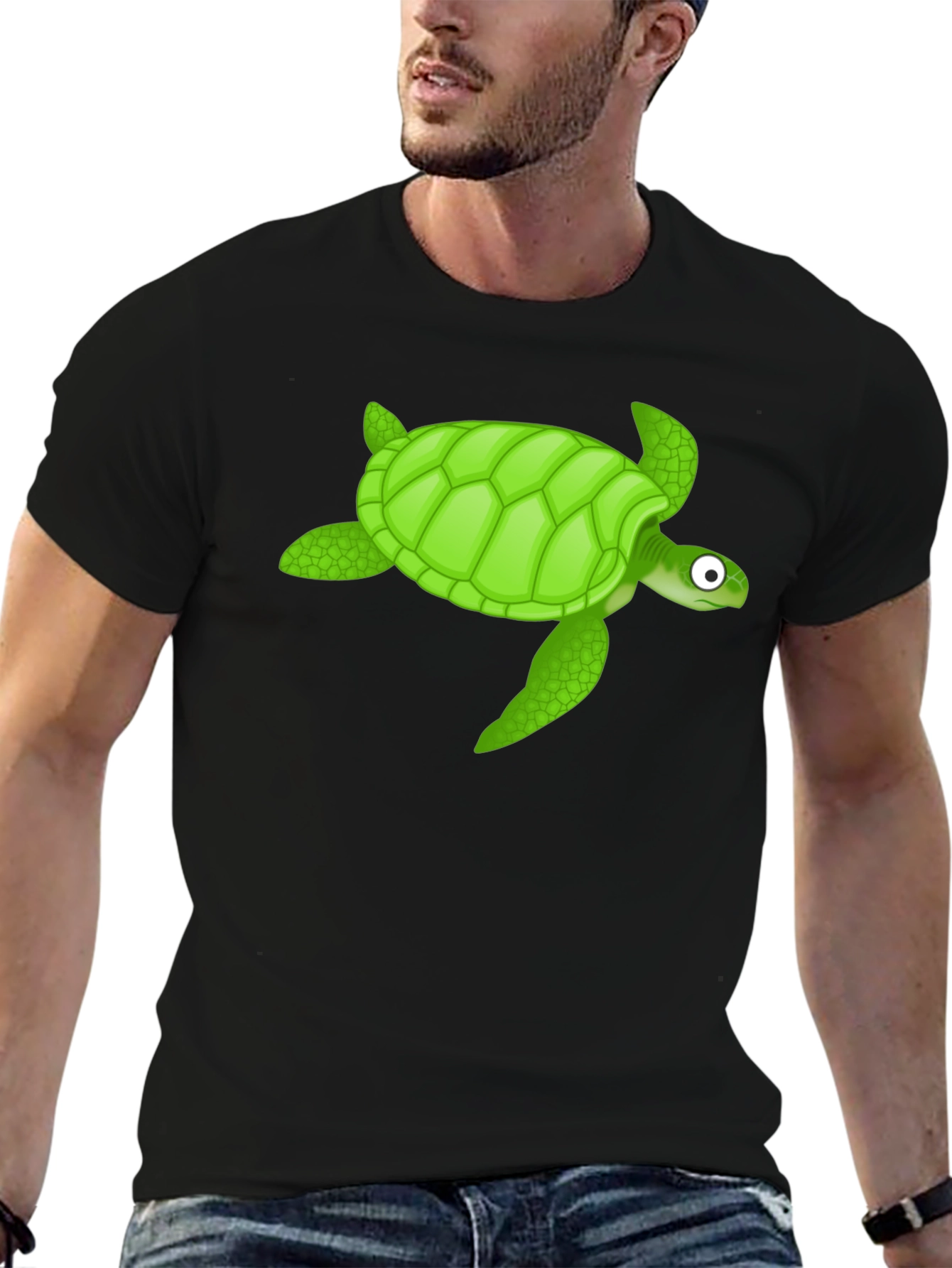 Turtle Graphic Black T-Shirt
