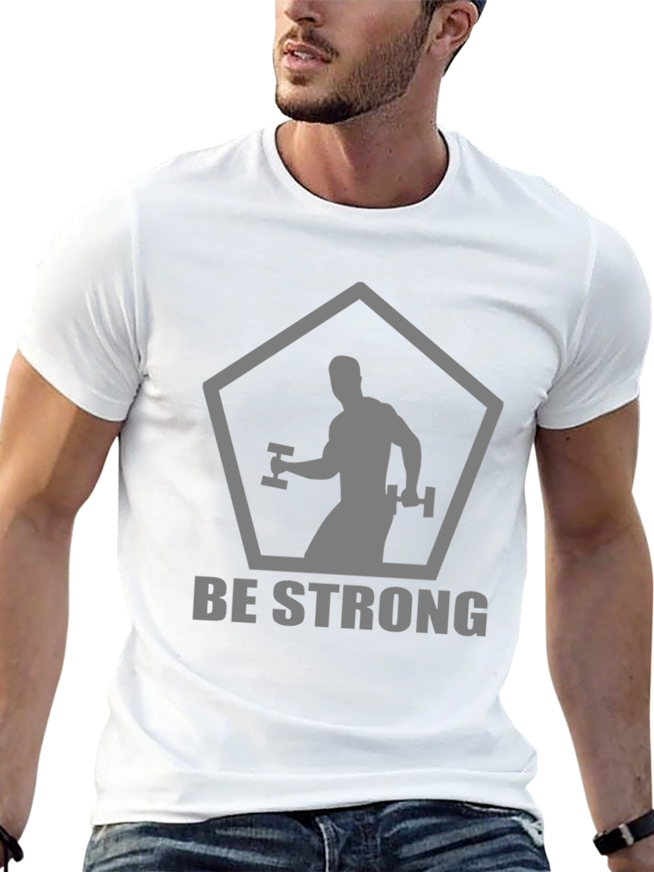 Be Strong Black T-Shirt - Gym & Fitness