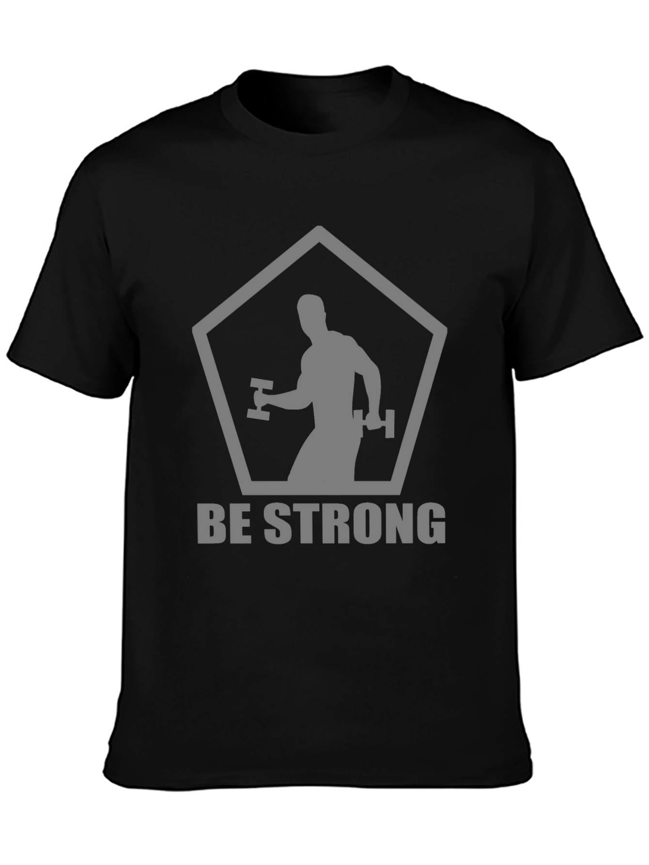 Be Strong Black T-Shirt - Gym & Fitness