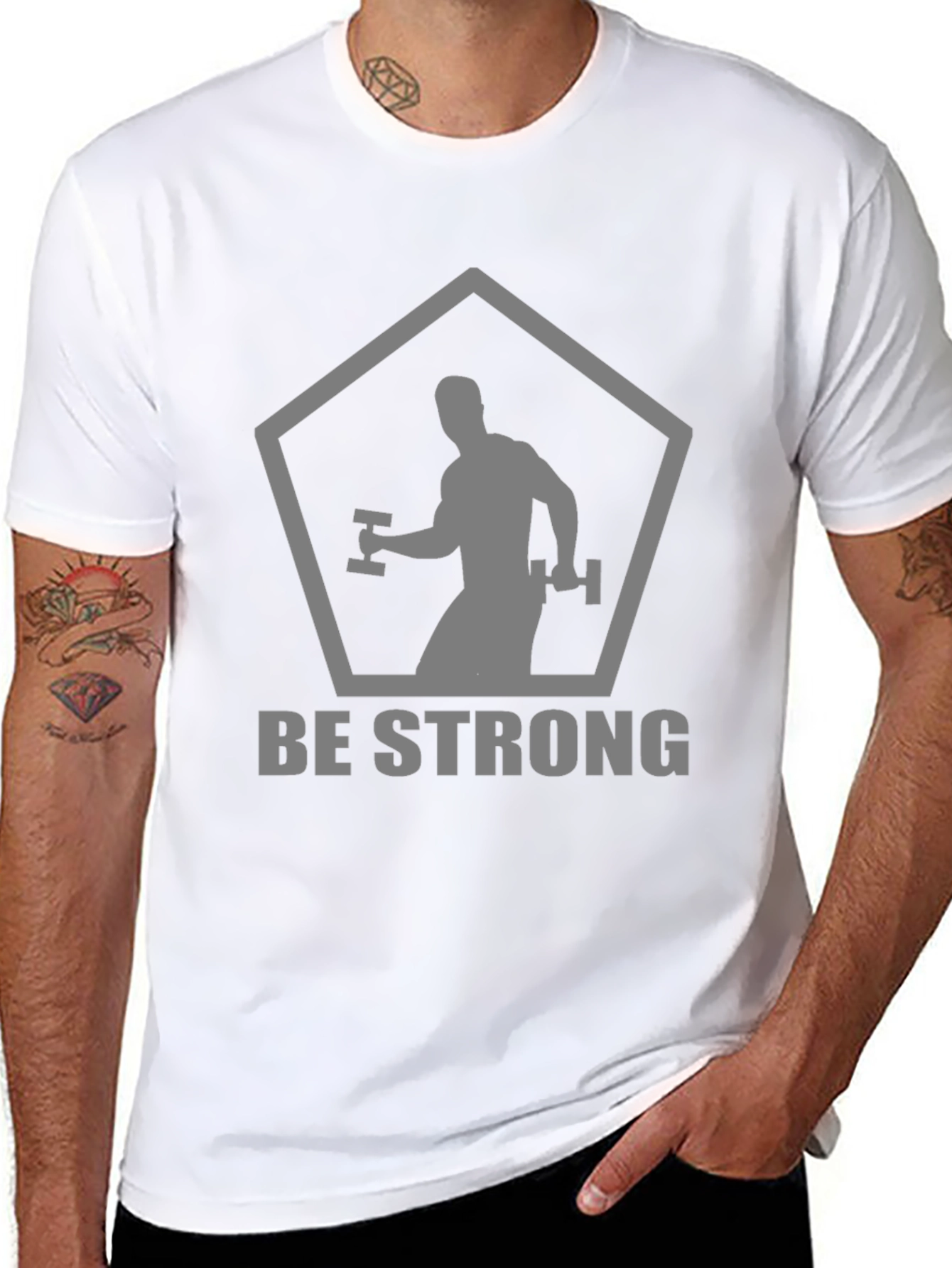 Be Strong Black T-Shirt - Gym & Fitness