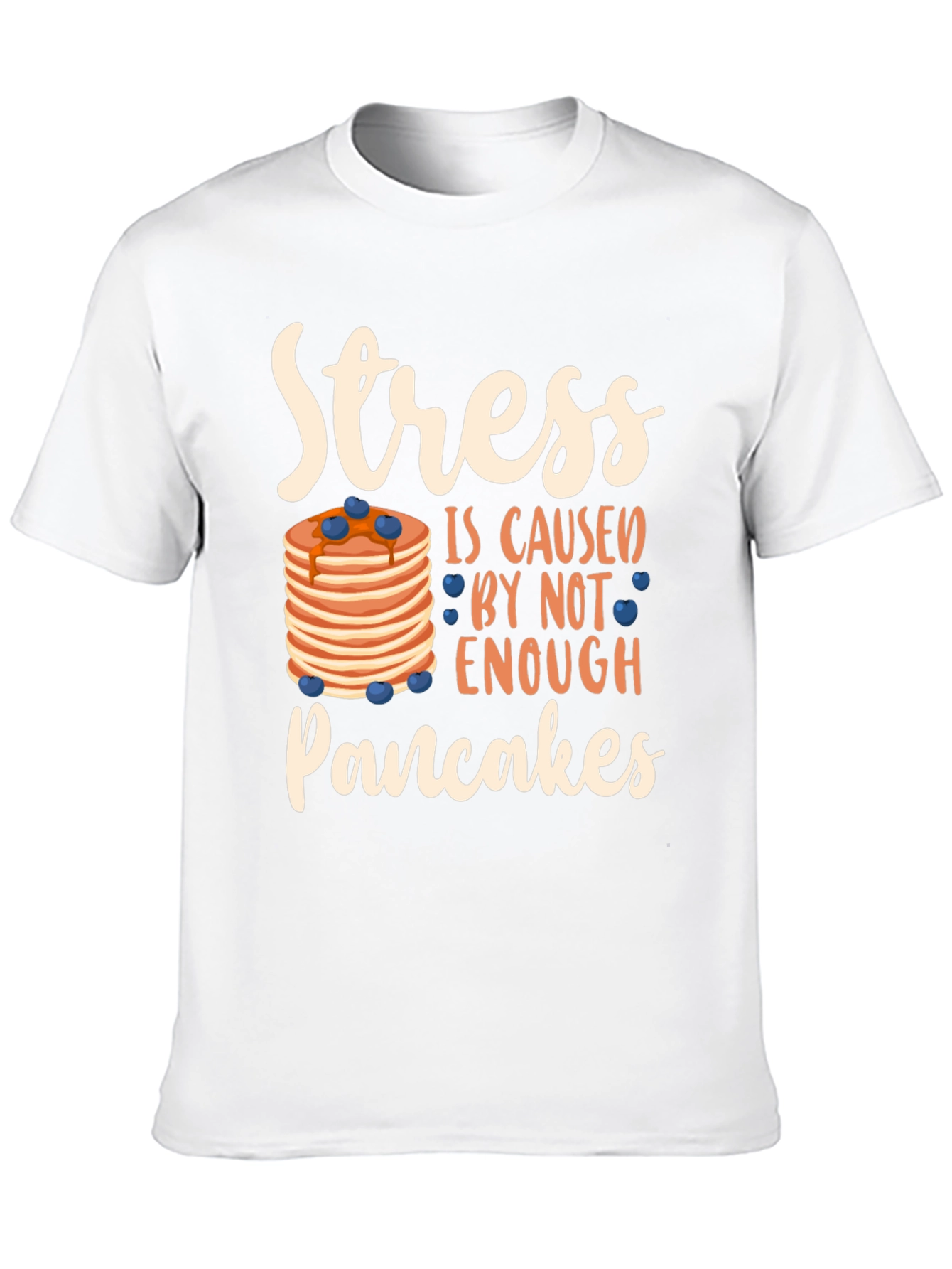 Stress Pancakes T-Shirt Funny Breakfast Lover Tee