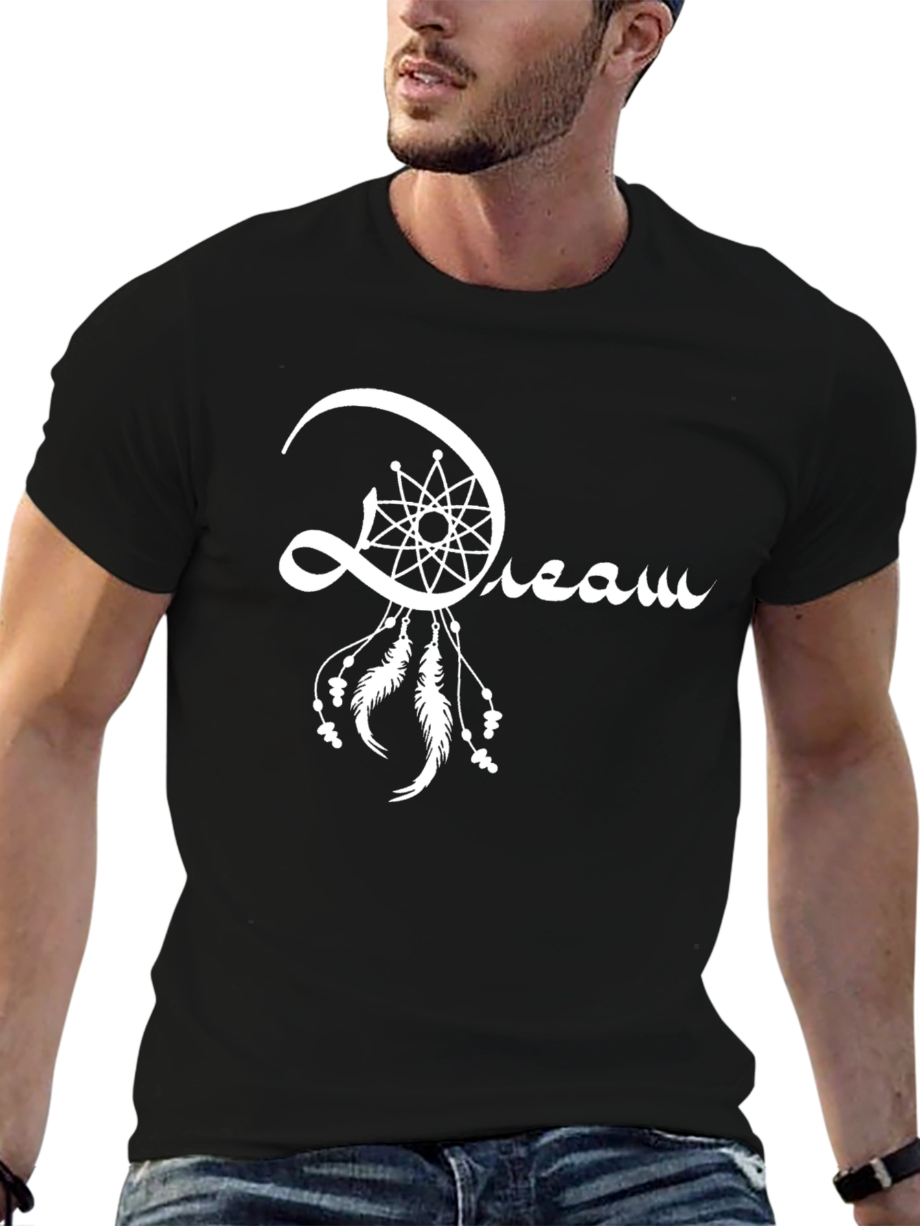 Dreamcatcher Graphic Tee - Stylish Black T-Shirt