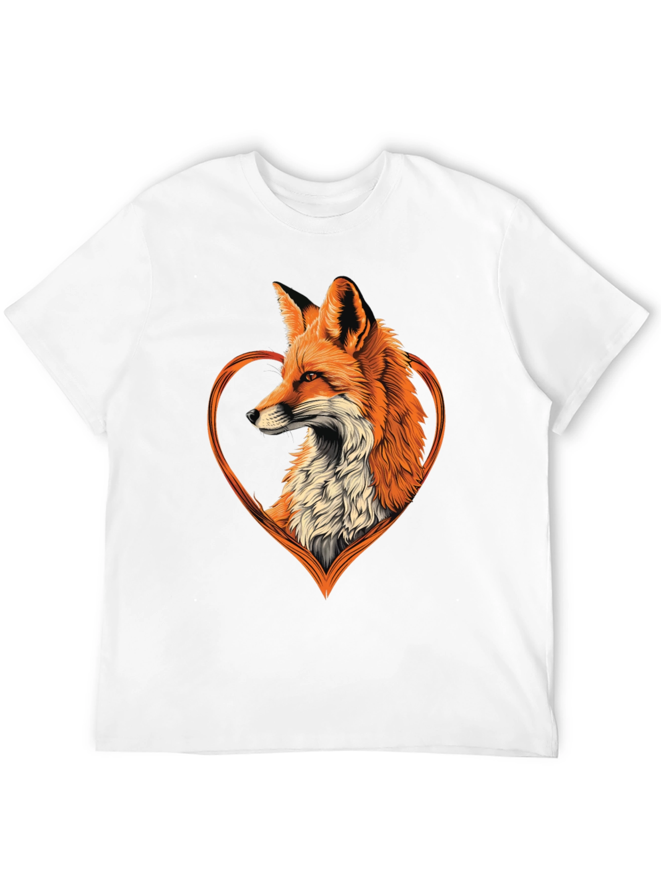 Fox Heart Graphic Tee - Stylish Animal Lover Shirt
