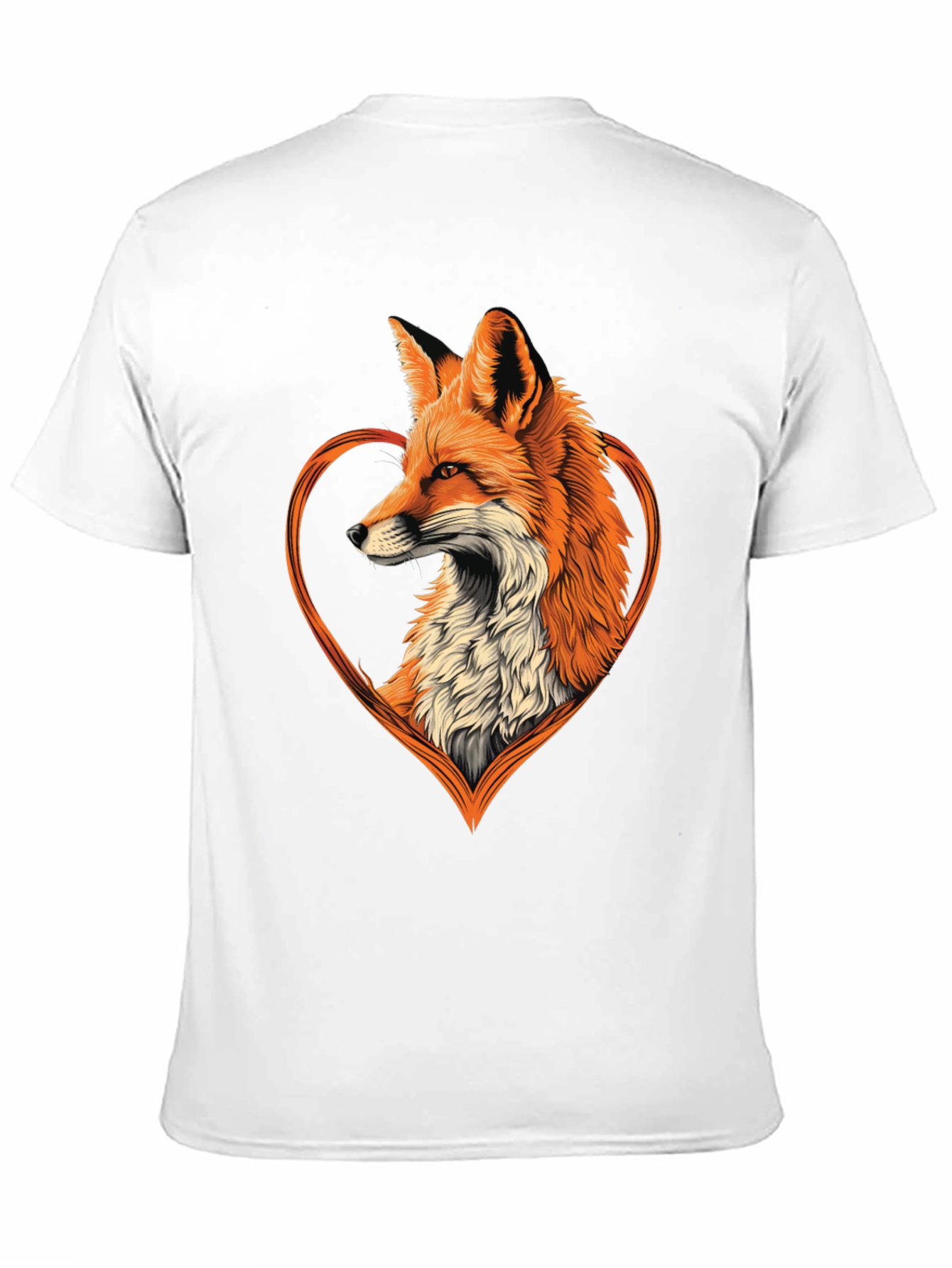 Fox Heart Graphic Tee - Stylish Animal Lover Shirt