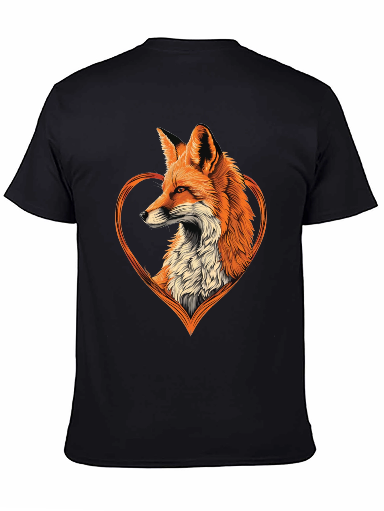 Fox Heart Graphic Tee - Stylish Animal Lover Shirt