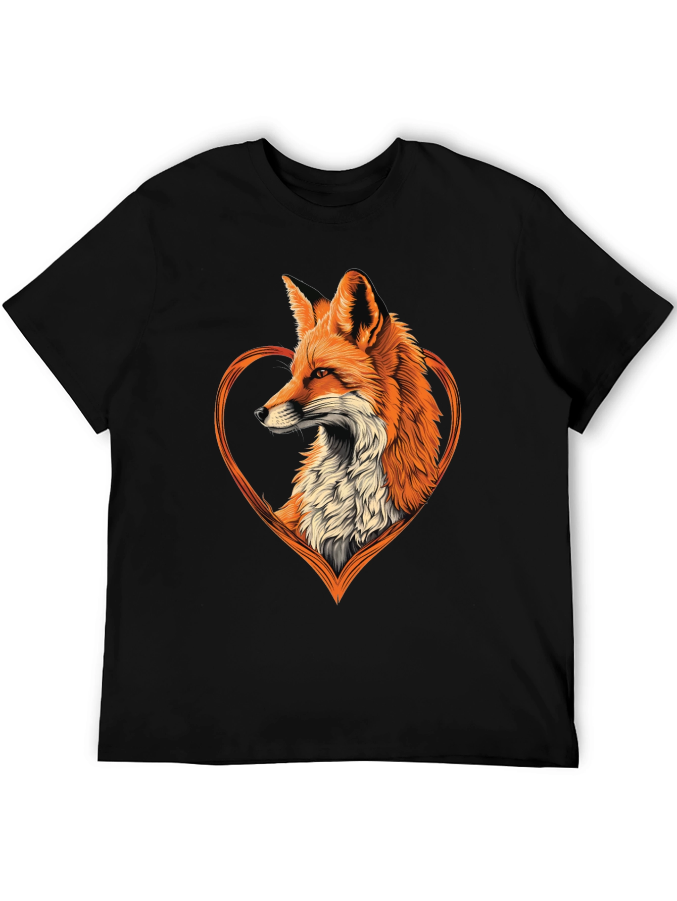 Fox Heart Graphic Tee - Stylish Animal Lover Shirt