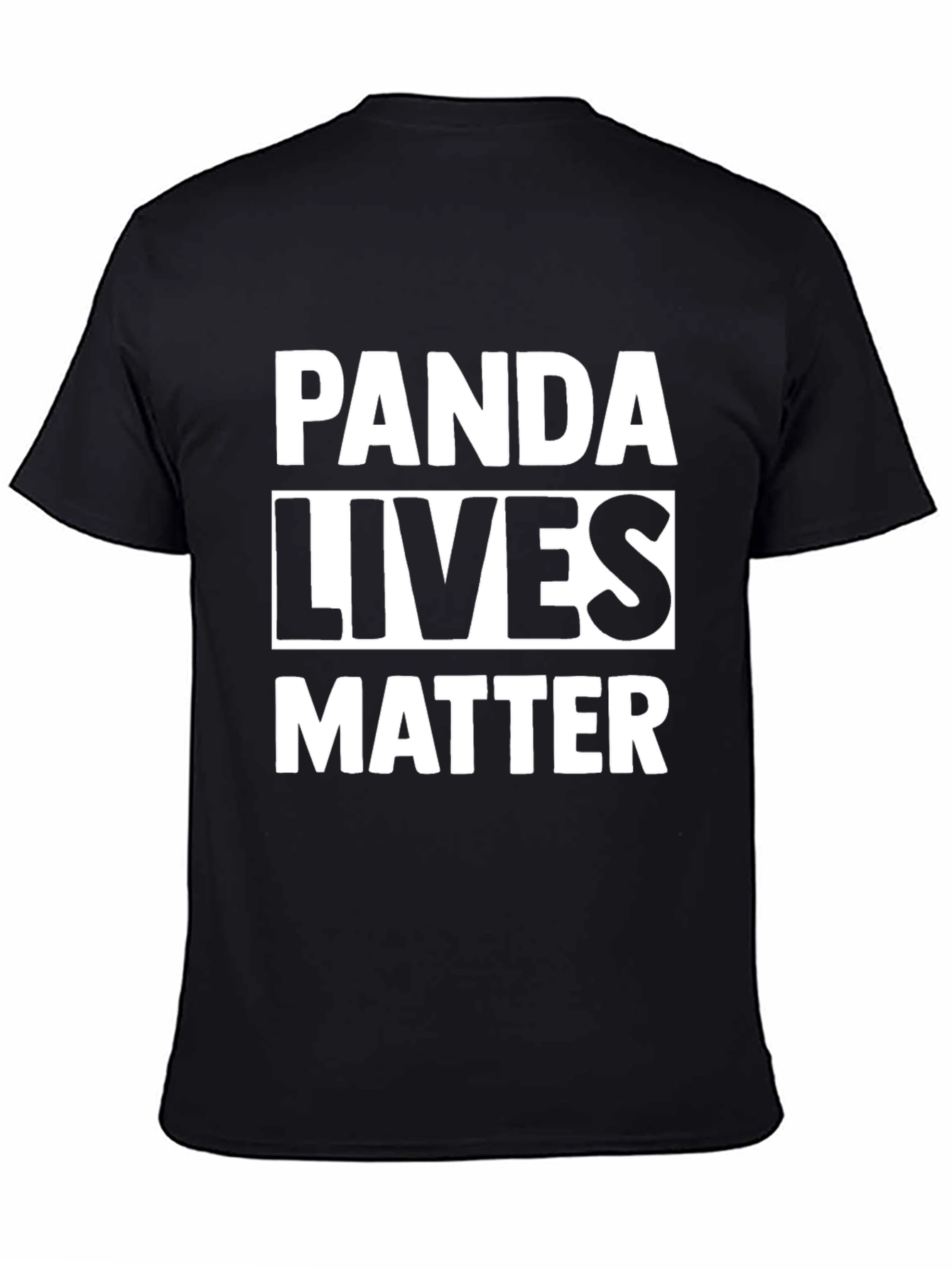 Panda Lives Matter Graphic Tee - Black Cotton T-Shirt