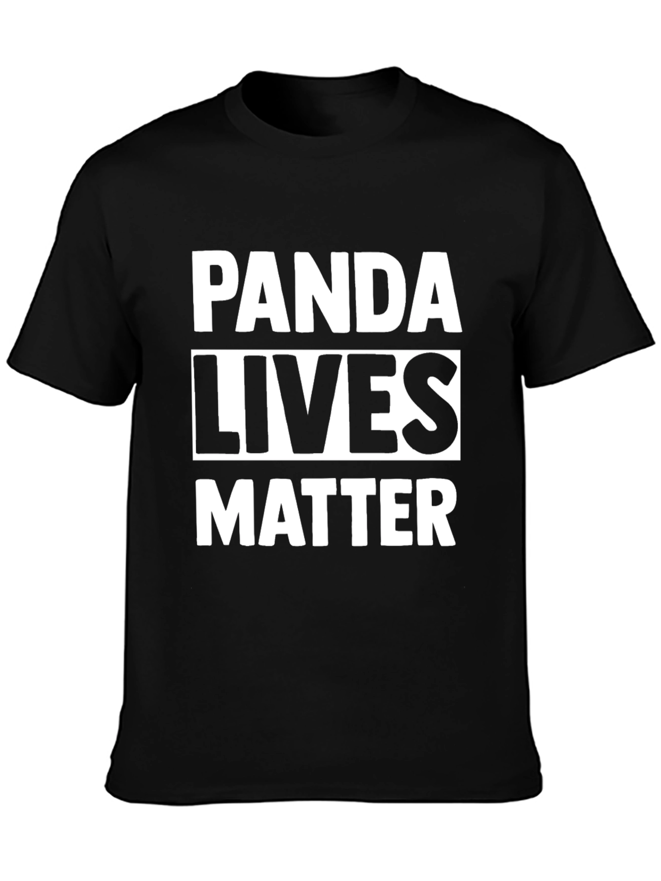 Panda Lives Matter Graphic Tee - Black Cotton T-Shirt
