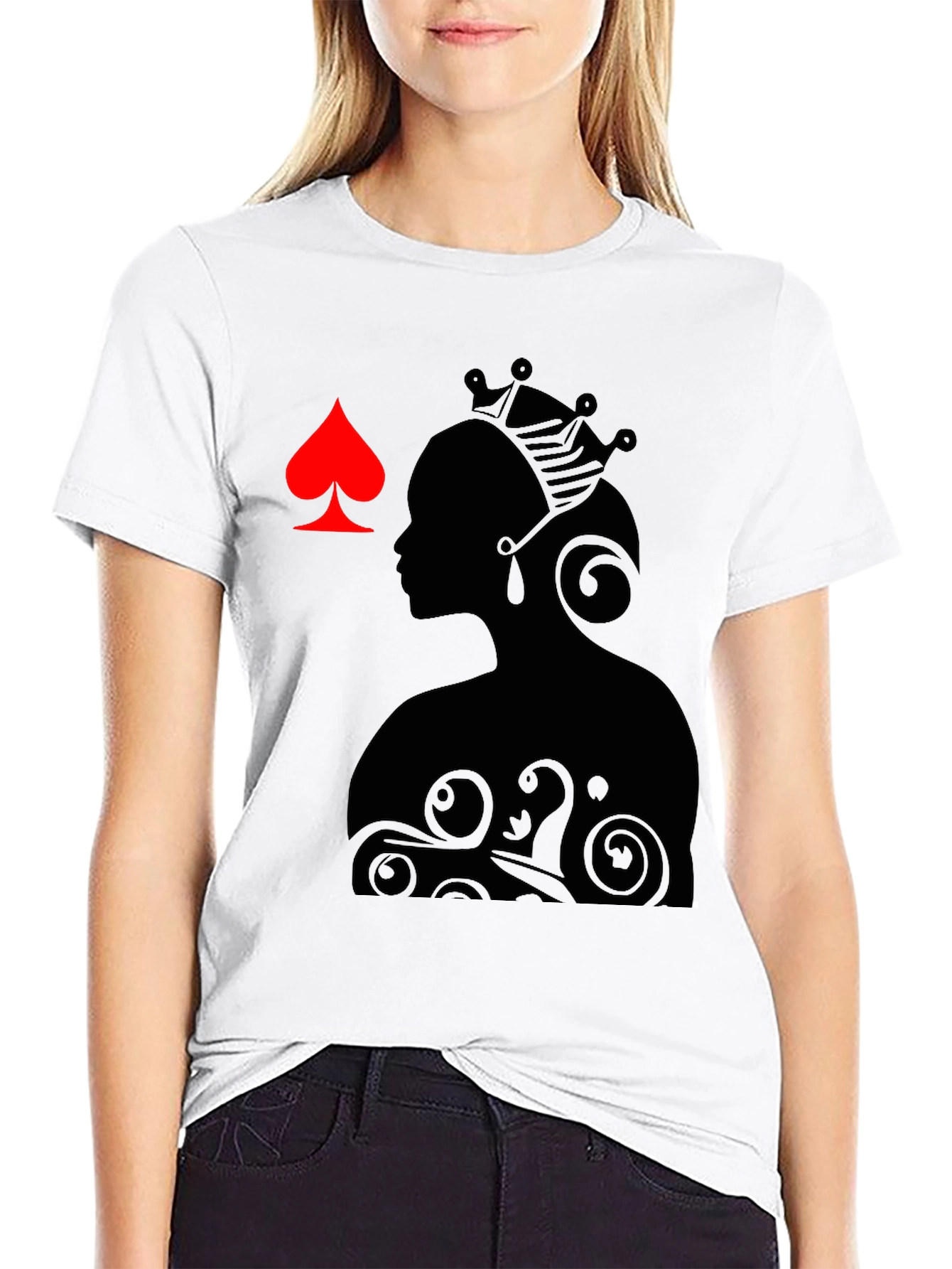 Queen of Spades Graphic Tee - Black
