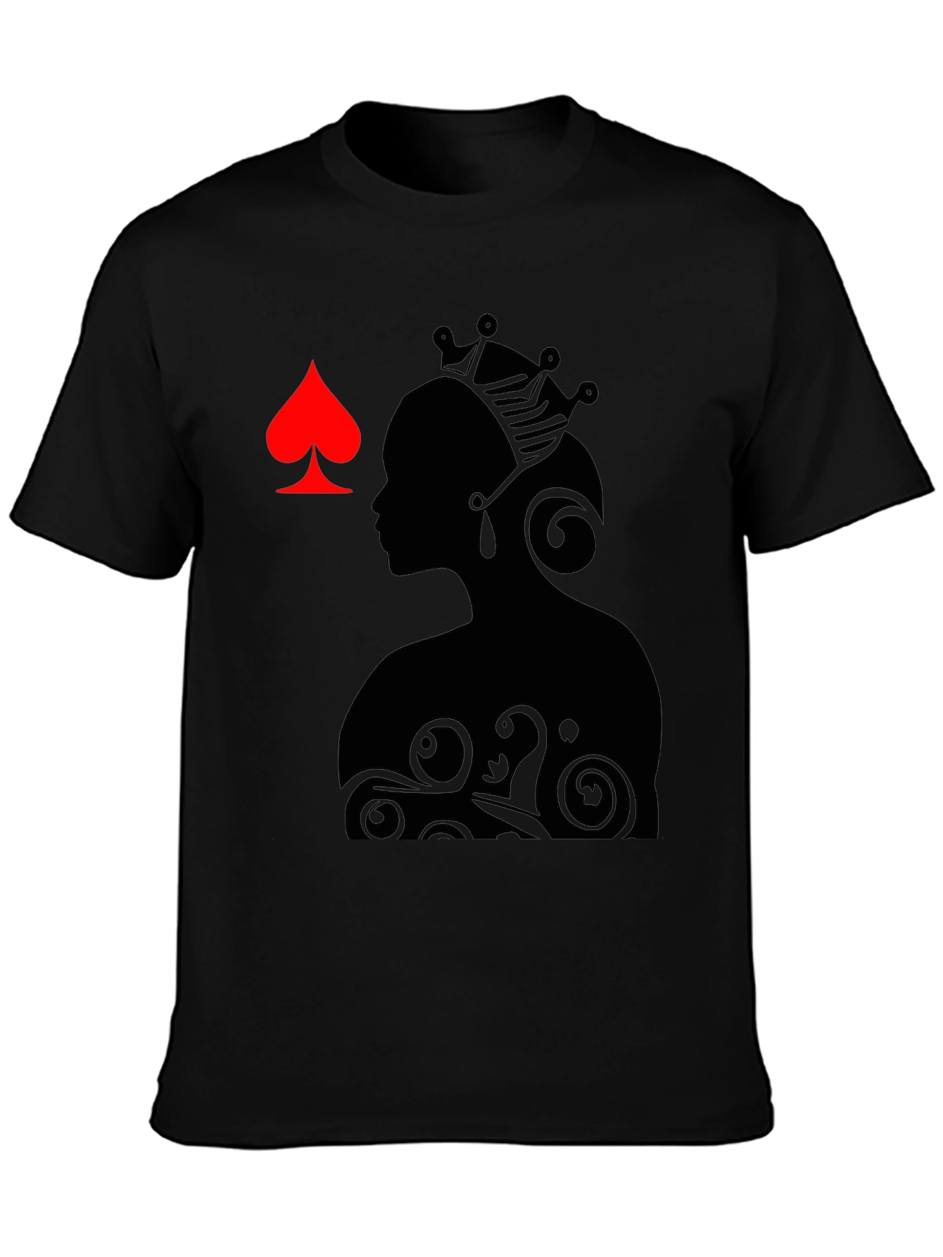 Queen of Spades Graphic Tee - Black