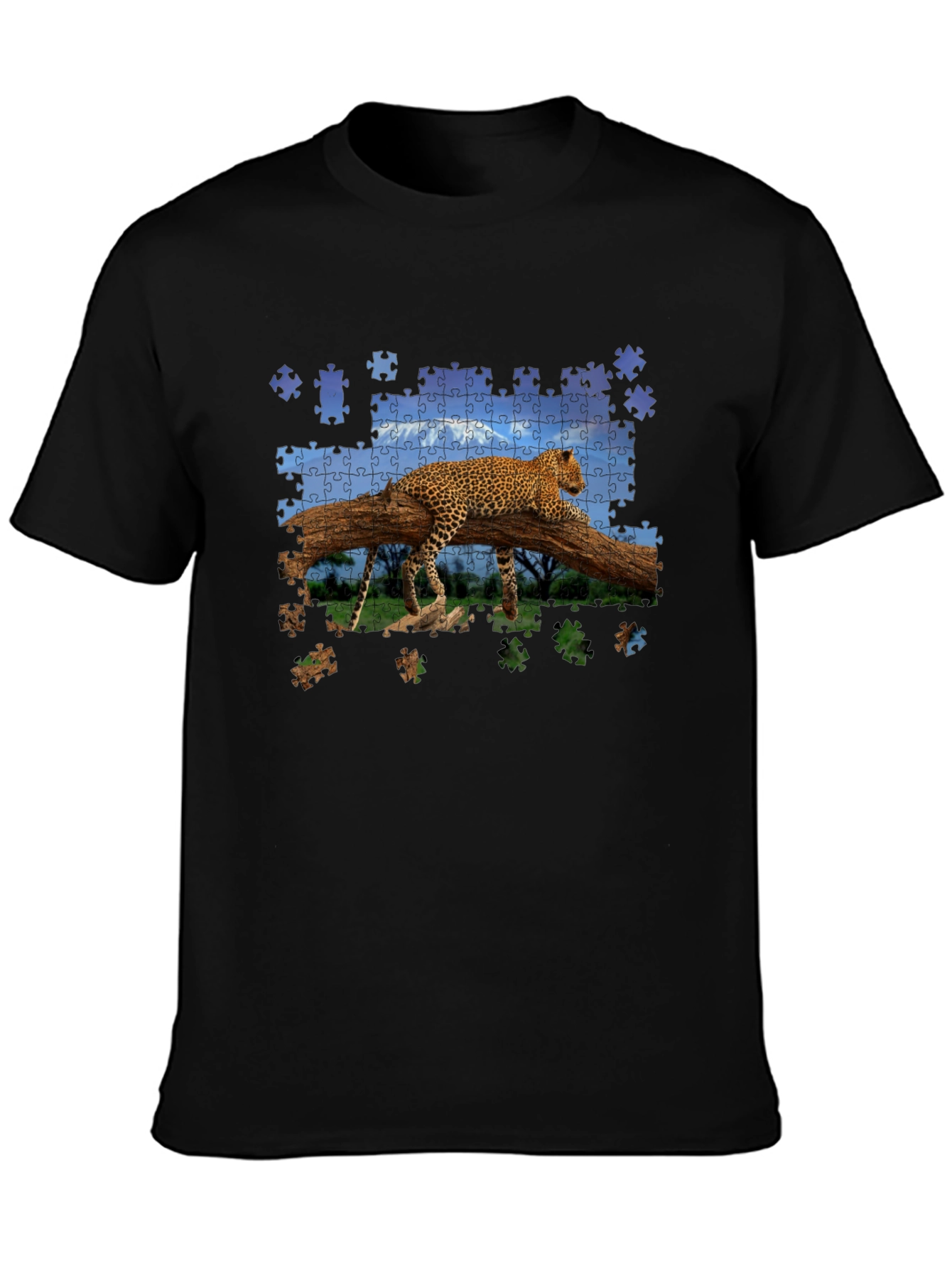 Leopard Puzzle T-Shirt - Unique Design