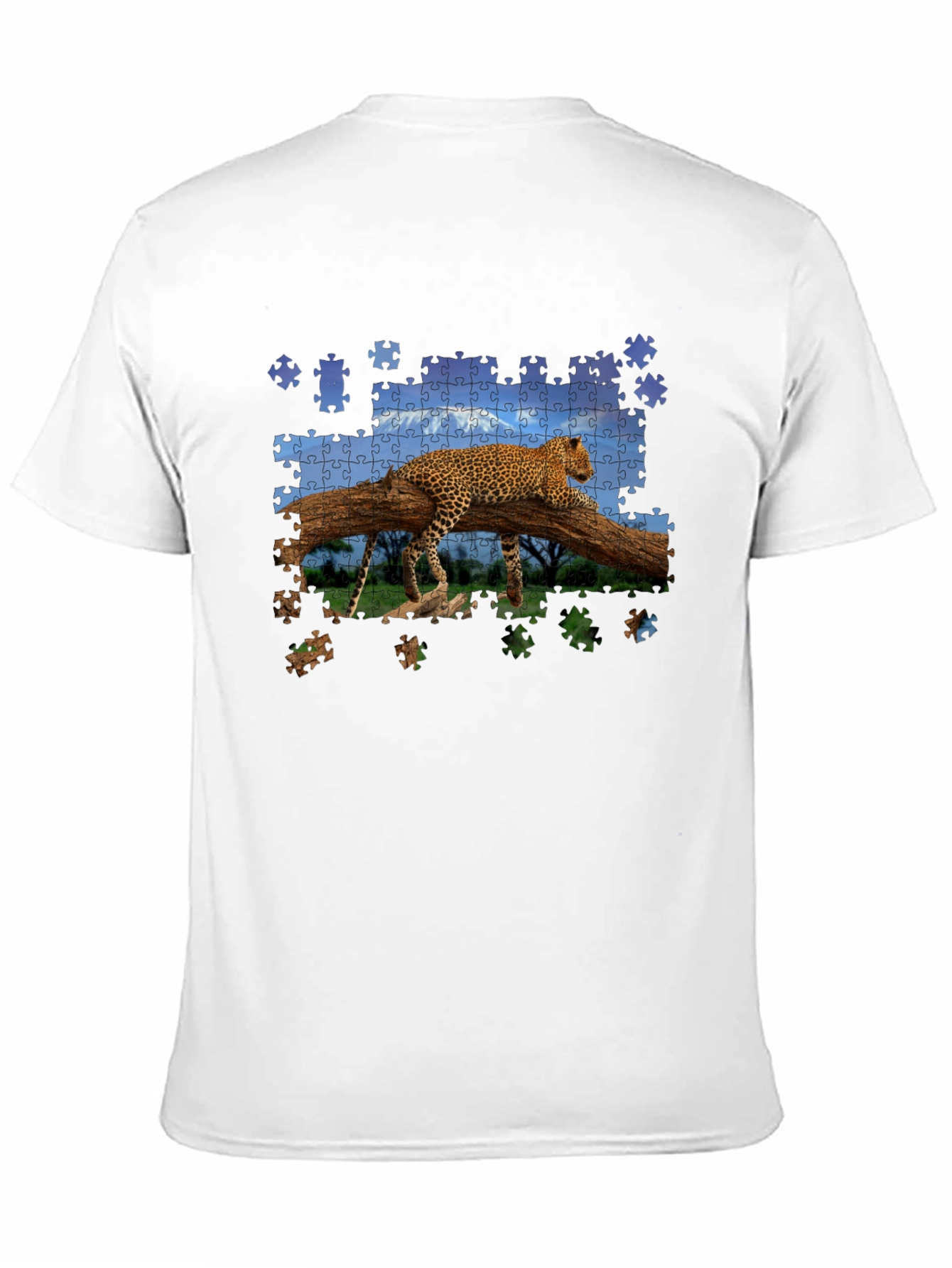 Leopard Puzzle T-Shirt - Unique Design