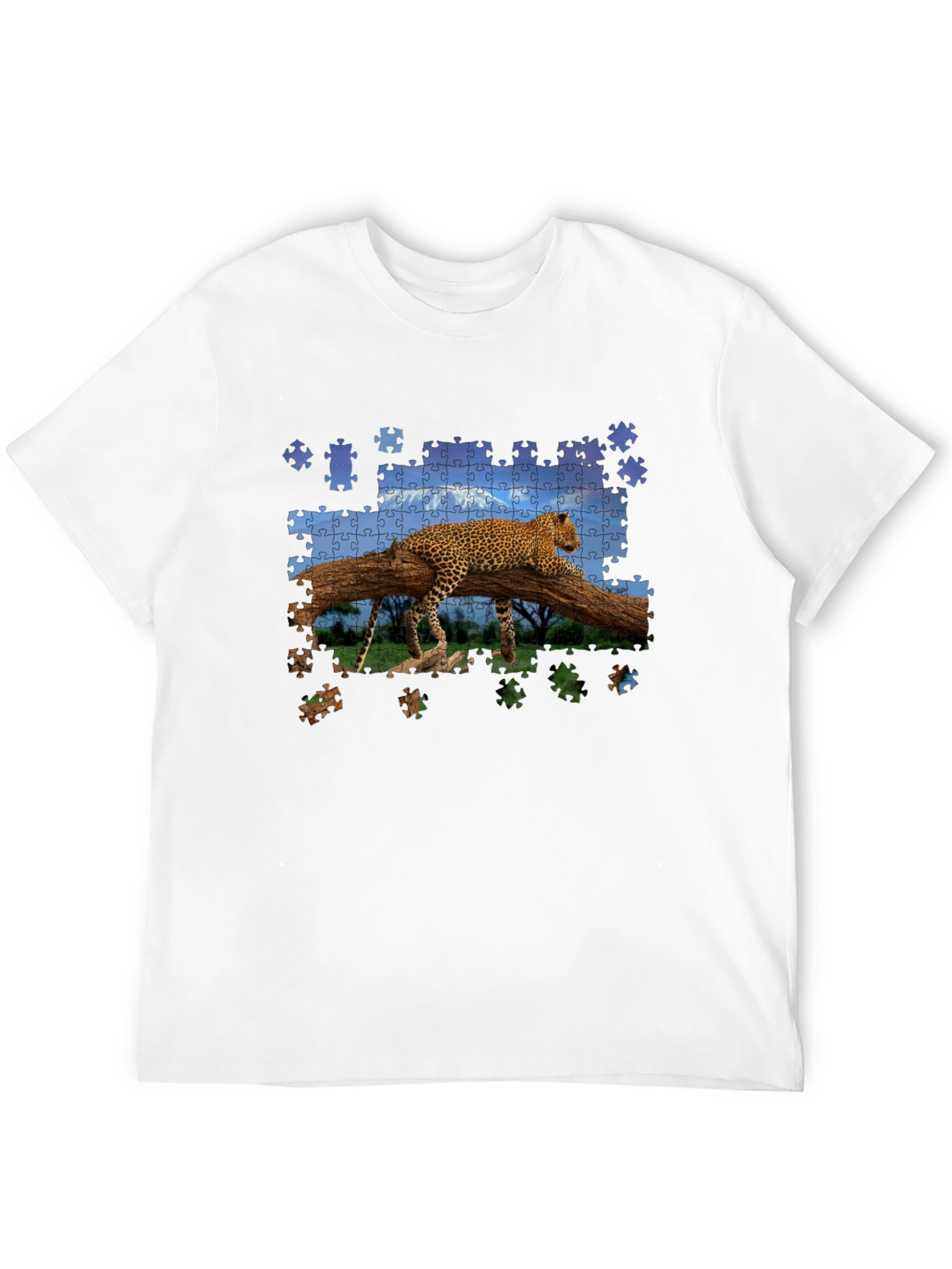 Leopard Puzzle T-Shirt - Unique Design