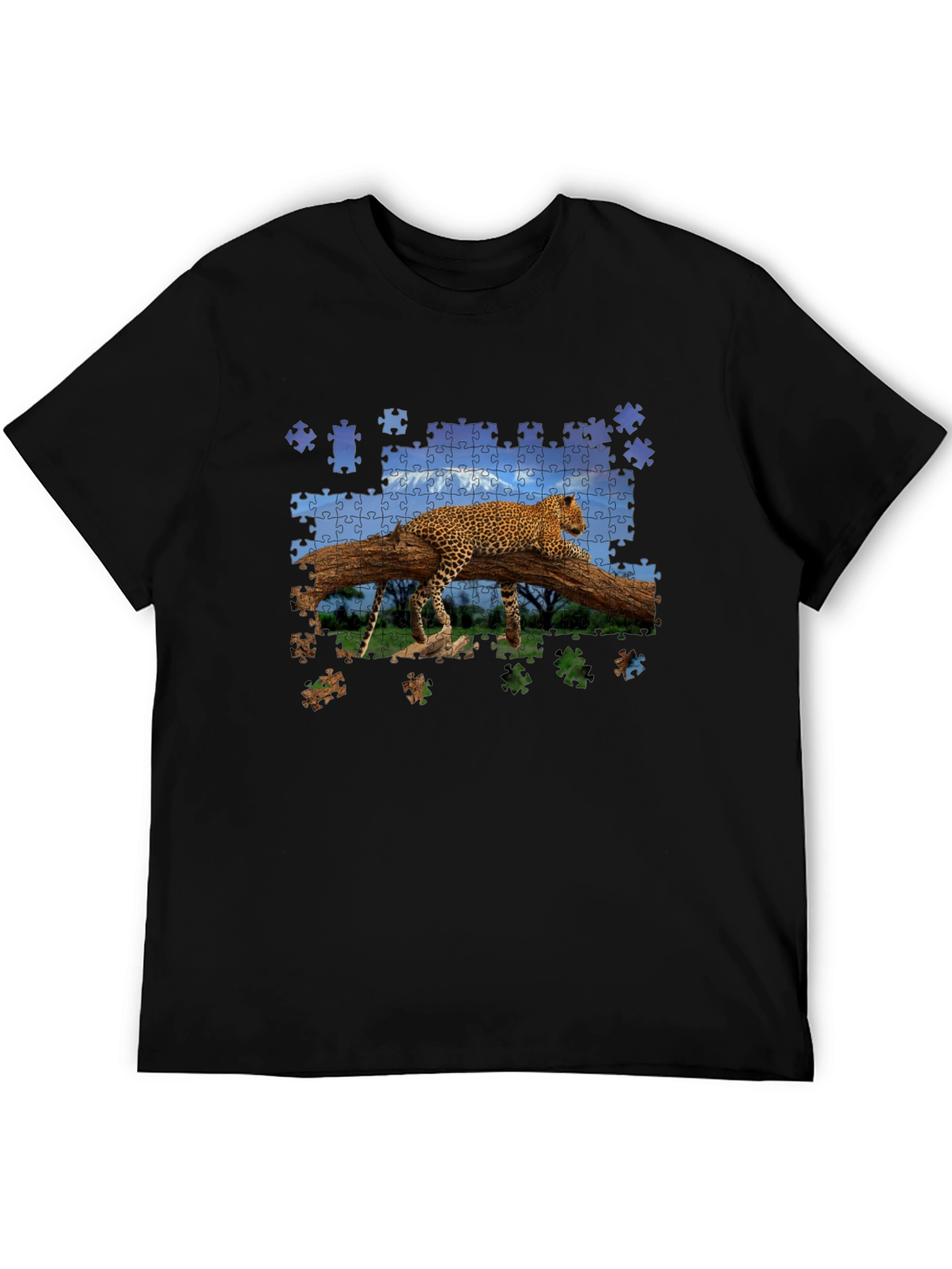 Leopard Puzzle T-Shirt - Unique Design