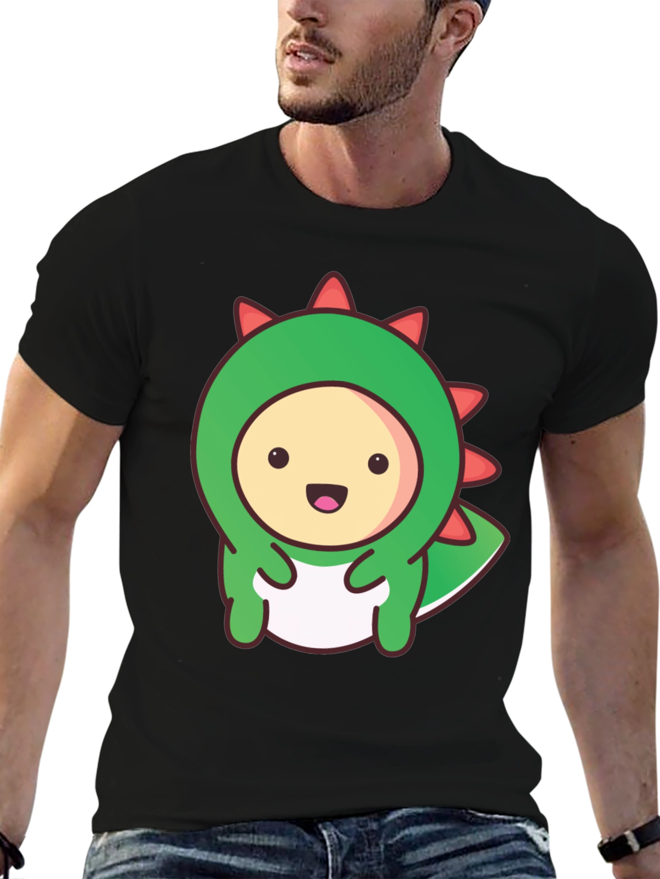 Kawaii Dinosaur Graphic Tee - Soft Cotton T-Shirt