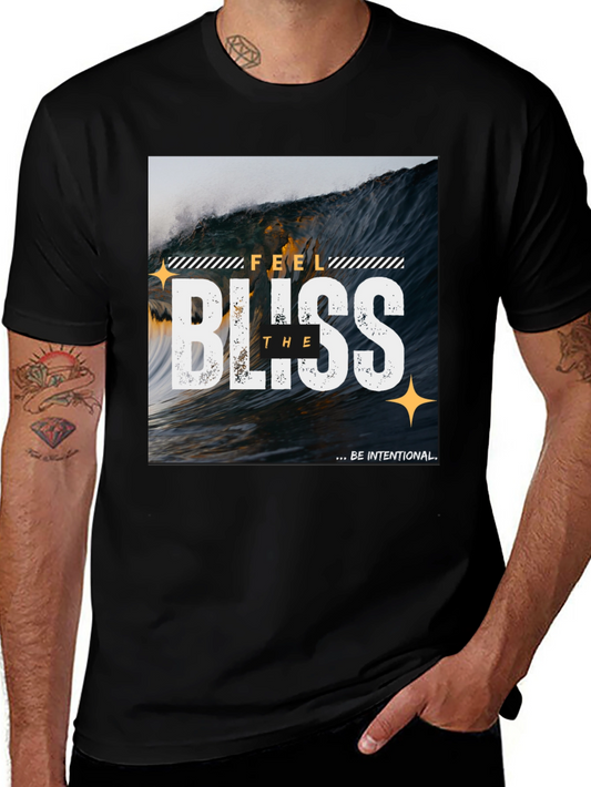 Feel the Bliss Graphic T-Shirt - Black