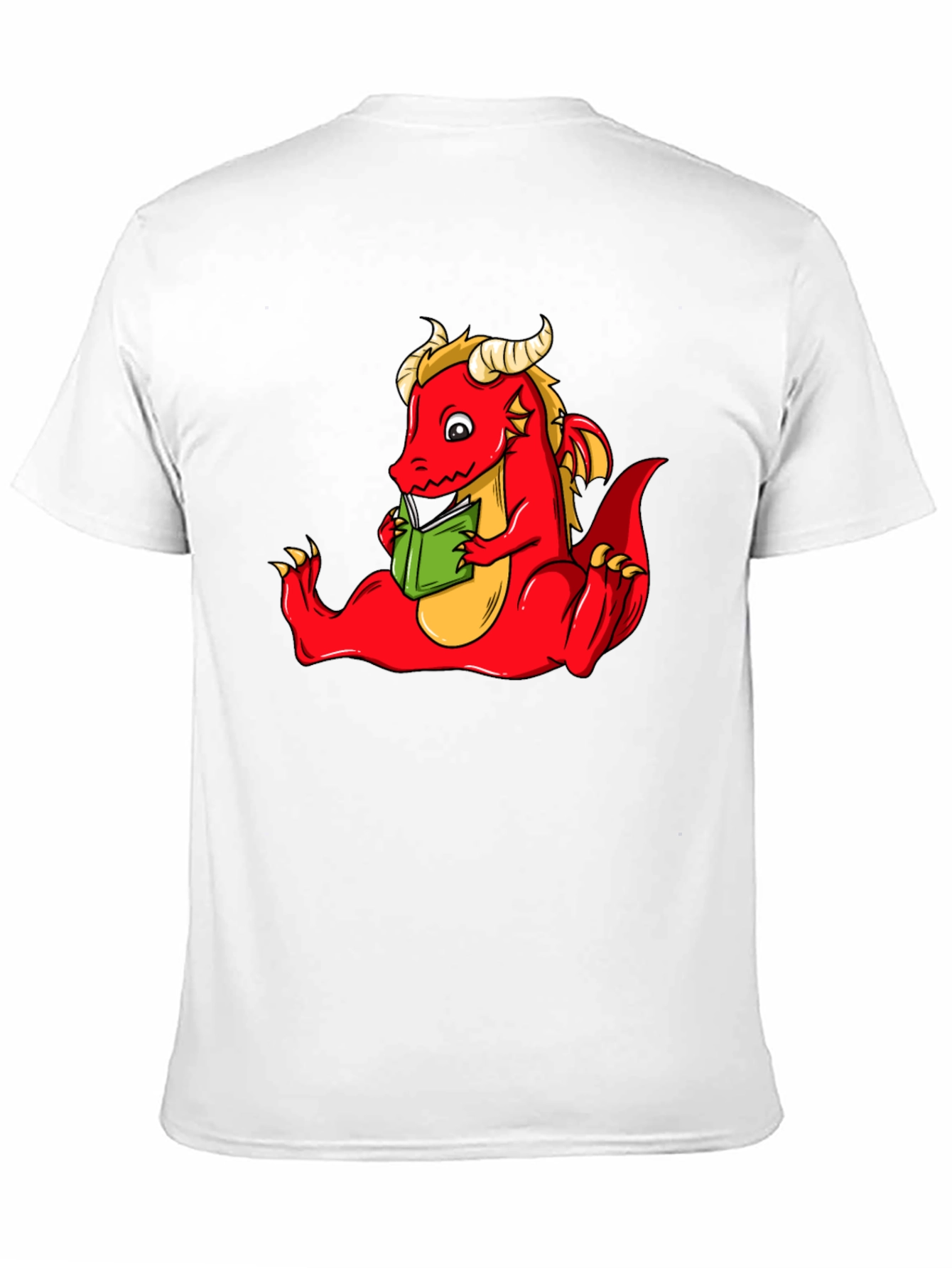 Dragon Reading Book Graphic T-Shirt