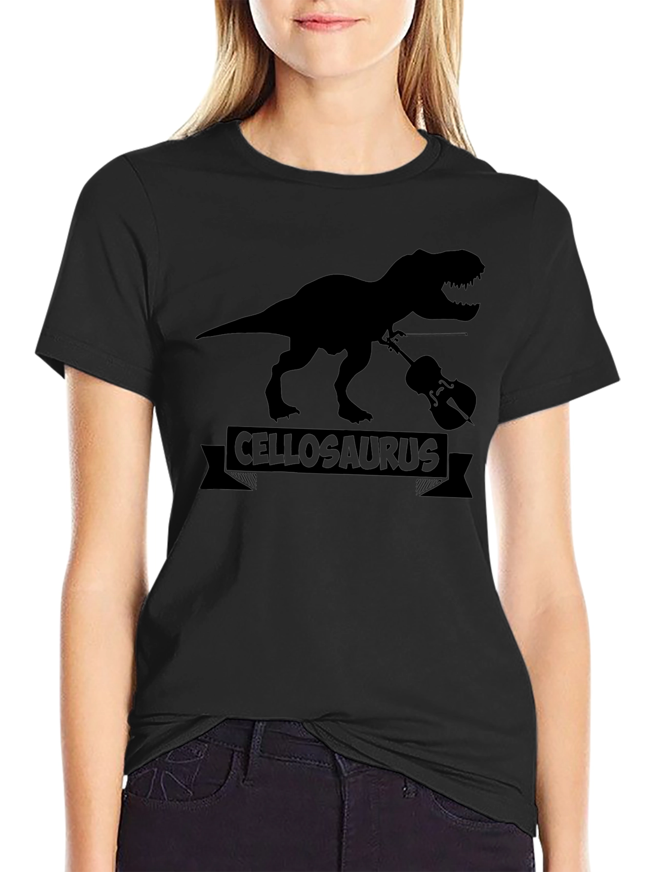 Cellosaurus T-Shirt - Dinosaur Playing Cello!