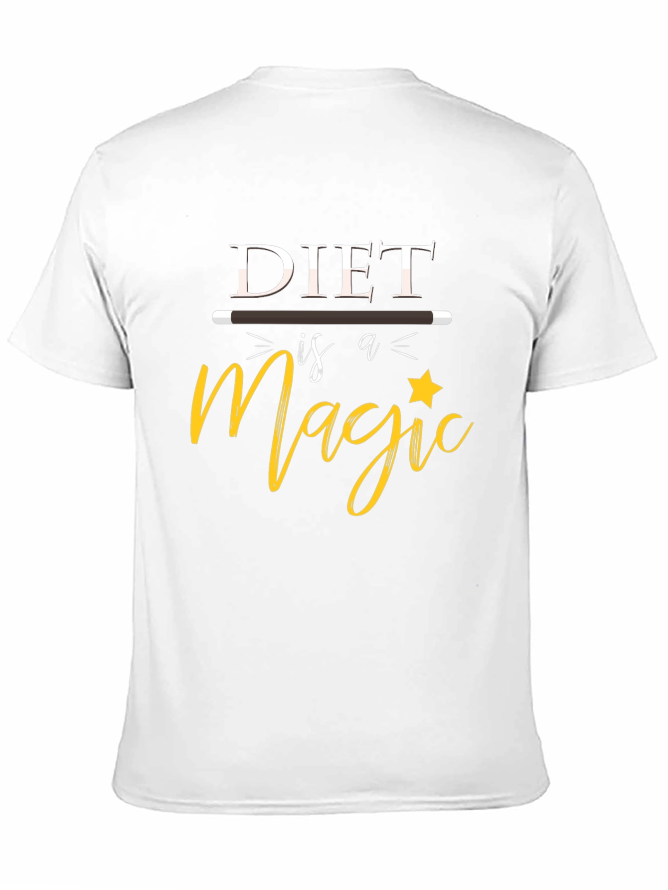Diet is Magic Black Graphic T-Shirt