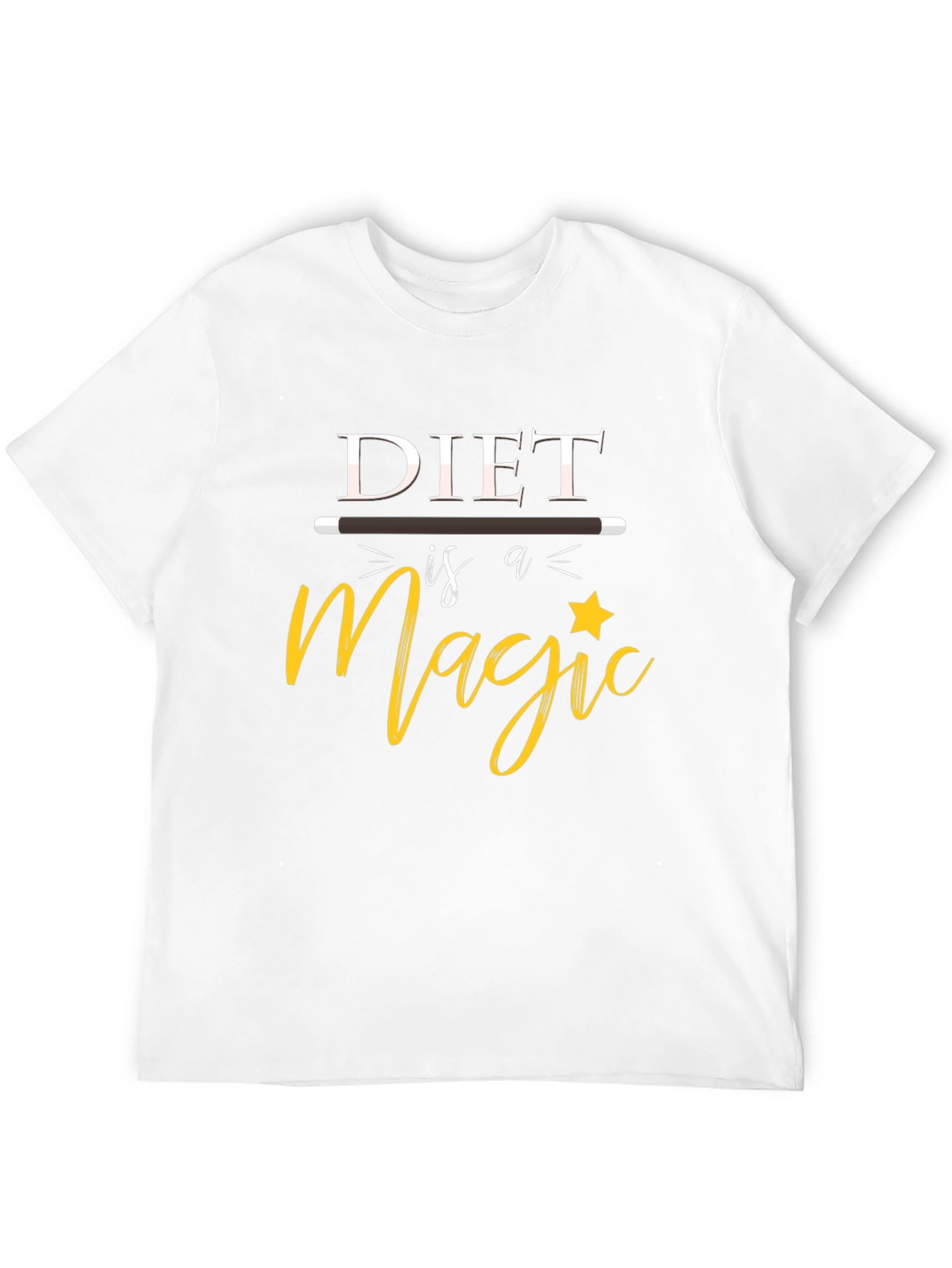 Diet is Magic Black Graphic T-Shirt