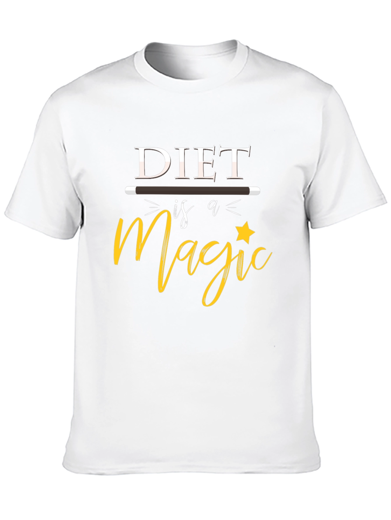 Diet is Magic Black Graphic T-Shirt