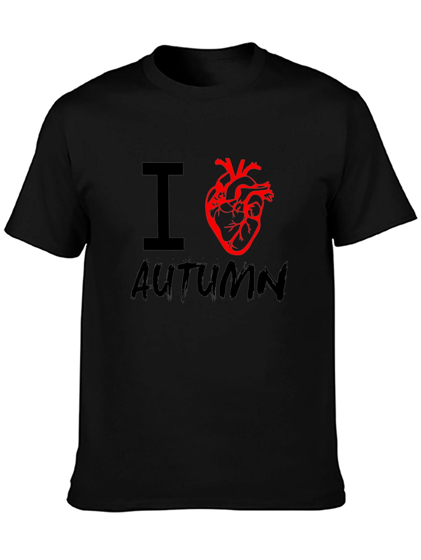 I Heart Autumn T-Shirt - Black