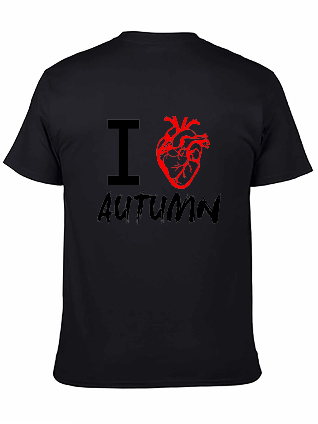 I Heart Autumn T-Shirt - Black
