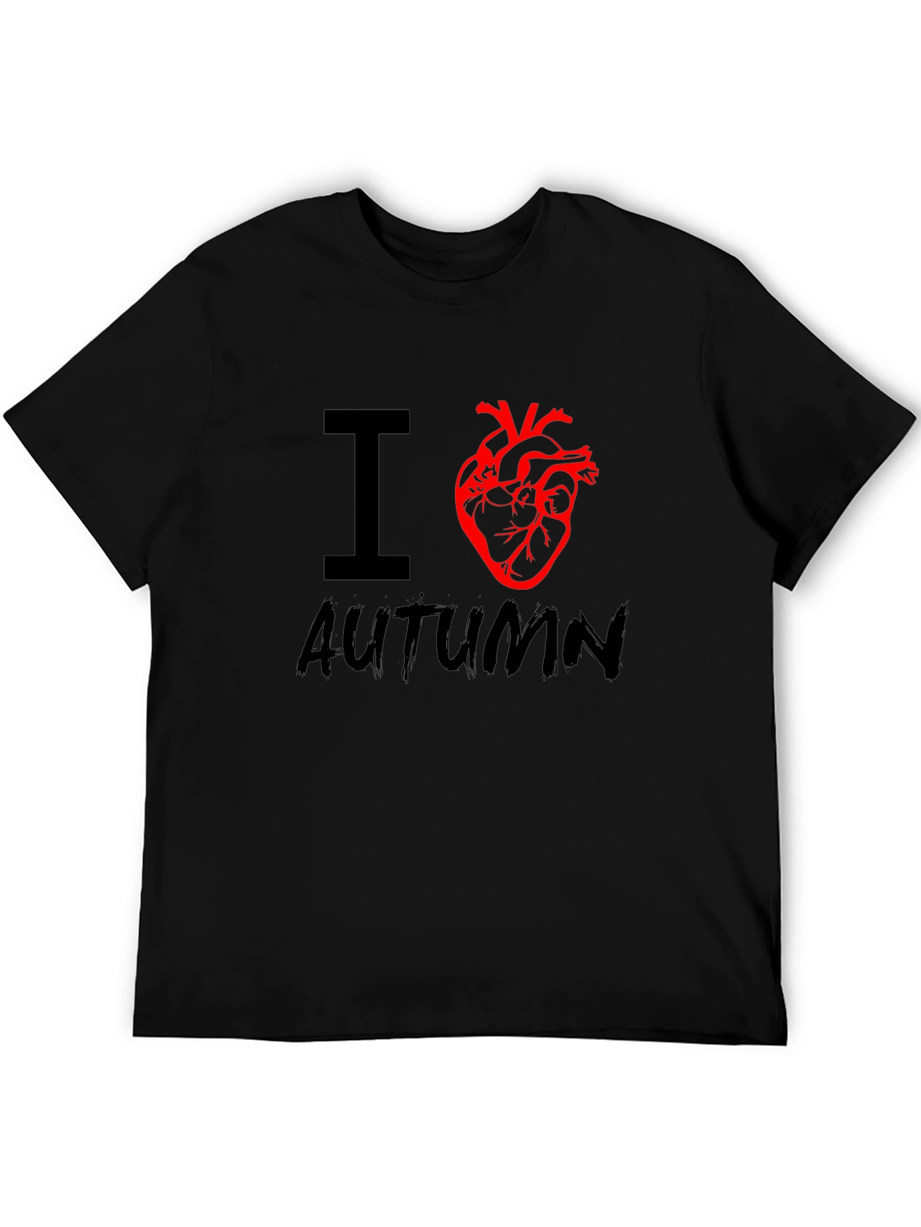 I Heart Autumn T-Shirt - Black